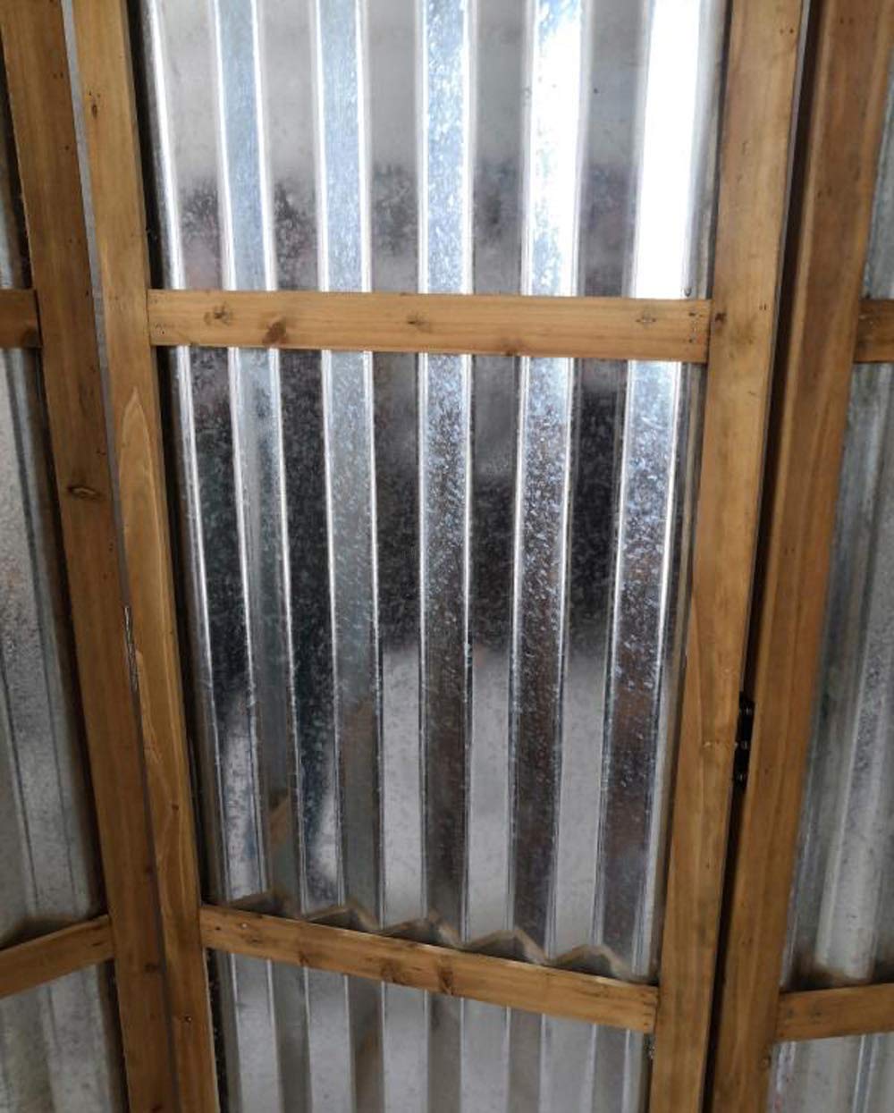 Screen Gems SG-354 Metallic Room Divider Panel - Foldable Privacy Screen for Home Office, Living Room & Bedroom Separation