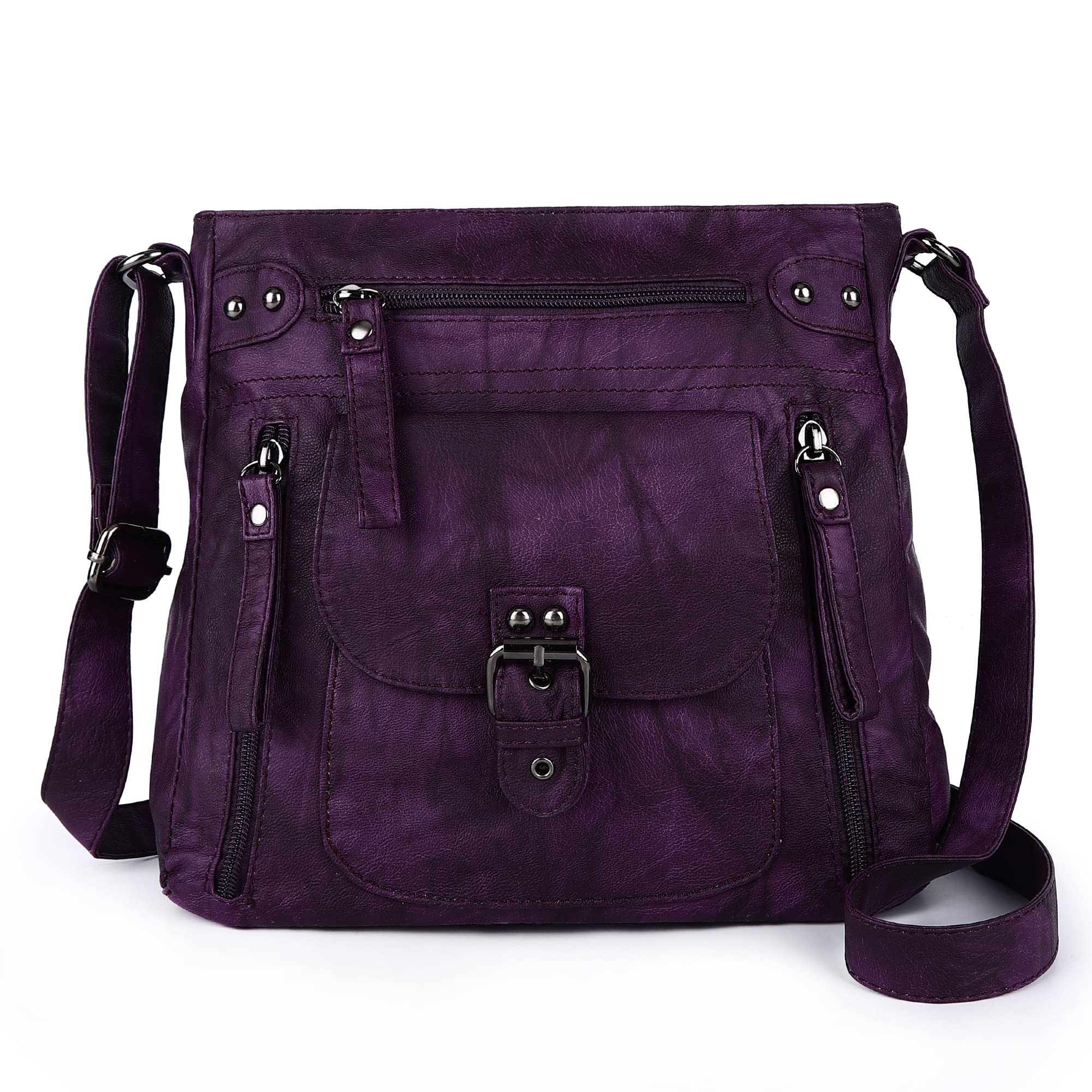 Angel Kiss Women's Crossbody Shoulder Bag - Multi Pocket Soft Hobo Purse for Daily Use | Perfect for Work, Travel & Shopping (Medium Size)