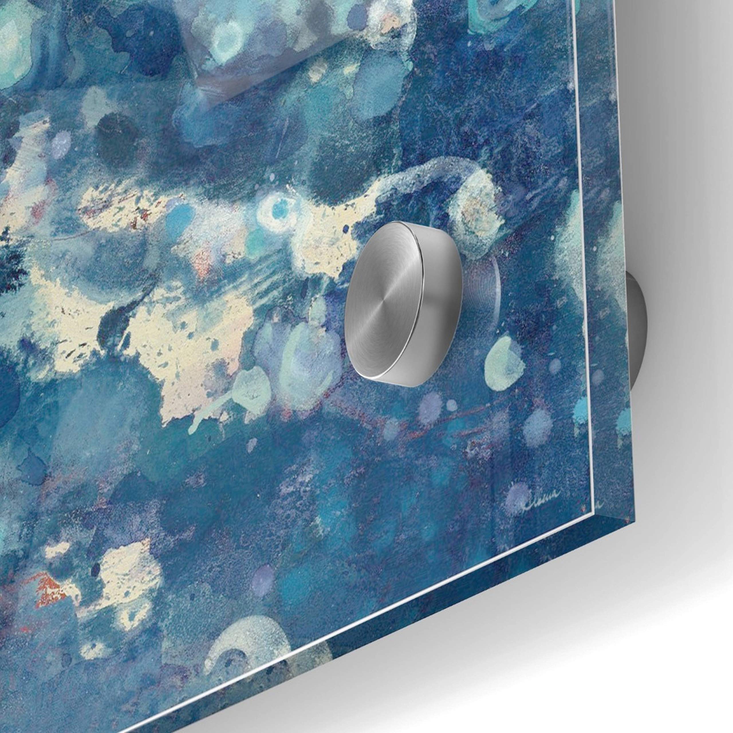 Albena Hristova 'Water III' Acrylic Glass Wall Art - 24x24 Inches Modern Abstract Painting for Living Room, Bedroom & Office Decor