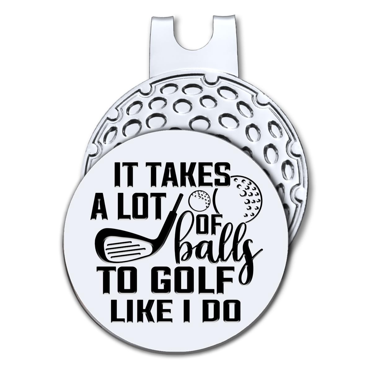 Funny Golf Ball Marker with Magnetic Hat Clip - Perfect Golf Accessories & Gifts for Men, Dad, Grandpa - Great for Golf Enthusiasts & Birthday Presents - Ideal for Golf Courses, Tournaments & Casual Play