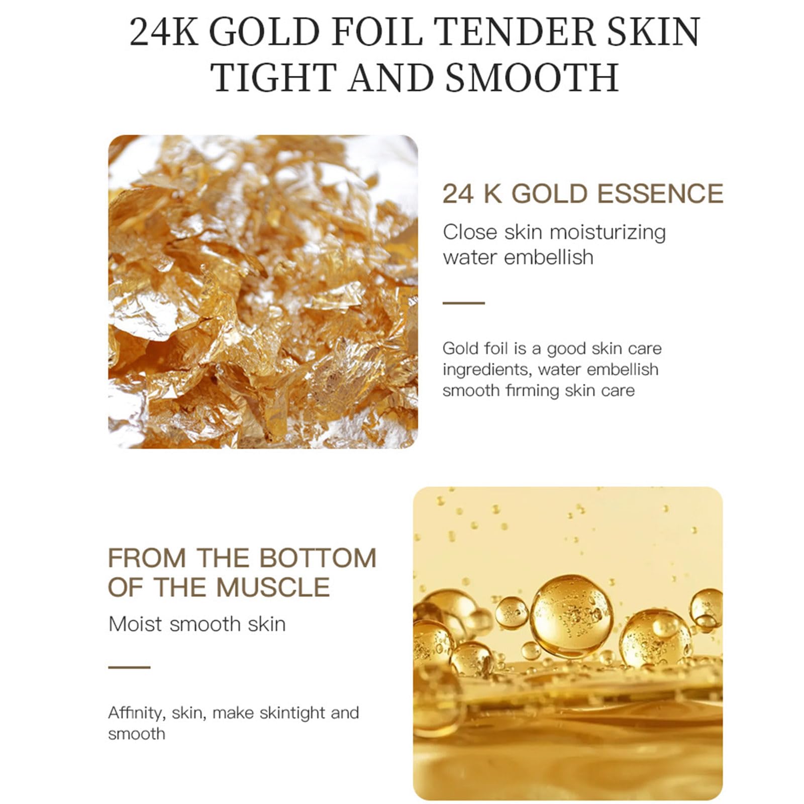 24K Gold Anti-Aging Skincare Set - 6 Piece Luxury Facial Care Kit with Cleanser, Serum (2pcs), Eye Cream, Essence Milk & Toner for Women | Hydrating, Brightening & Wrinkle Reduction | Perfect for Daily Routine & Gift Giving