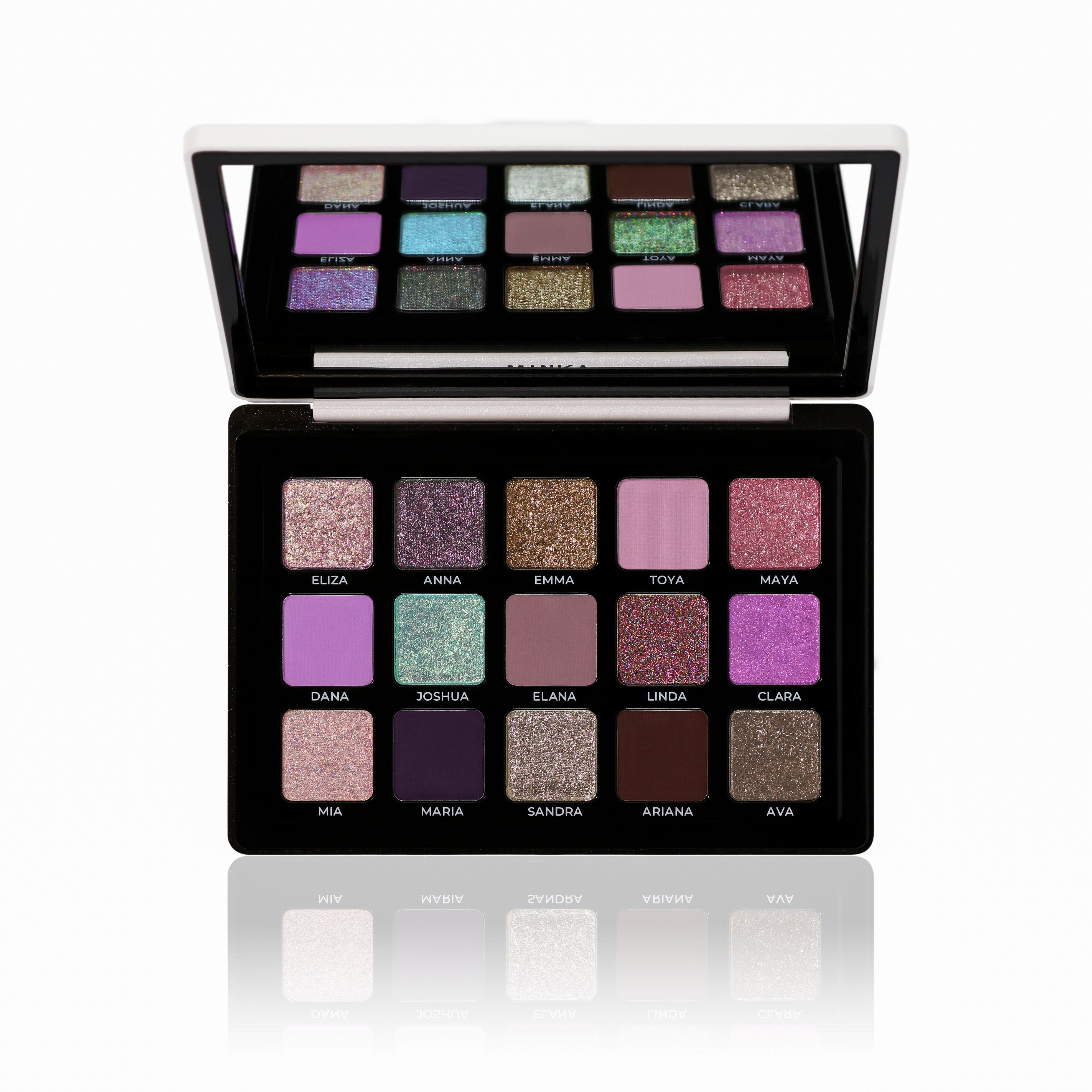 Minka Eyeshadow Palette - 12 Highly Pigmented Matte & Shimmer Eyeshadows for Professional Makeup | Perfect for Day to Night Looks, Parties & Special Occasions