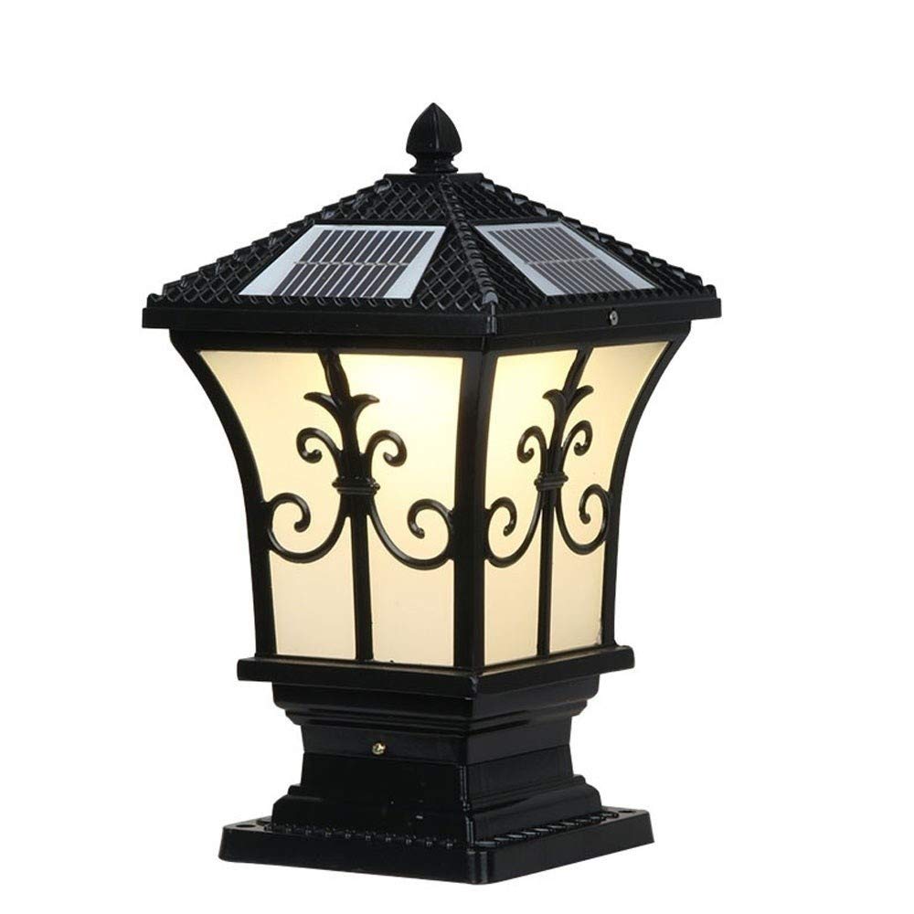 MUMUMI Solar Powered Outdoor Garden Lights - Waterproof Aluminum Pillar Lamp for Gates, Walls, Fences & Decks (20