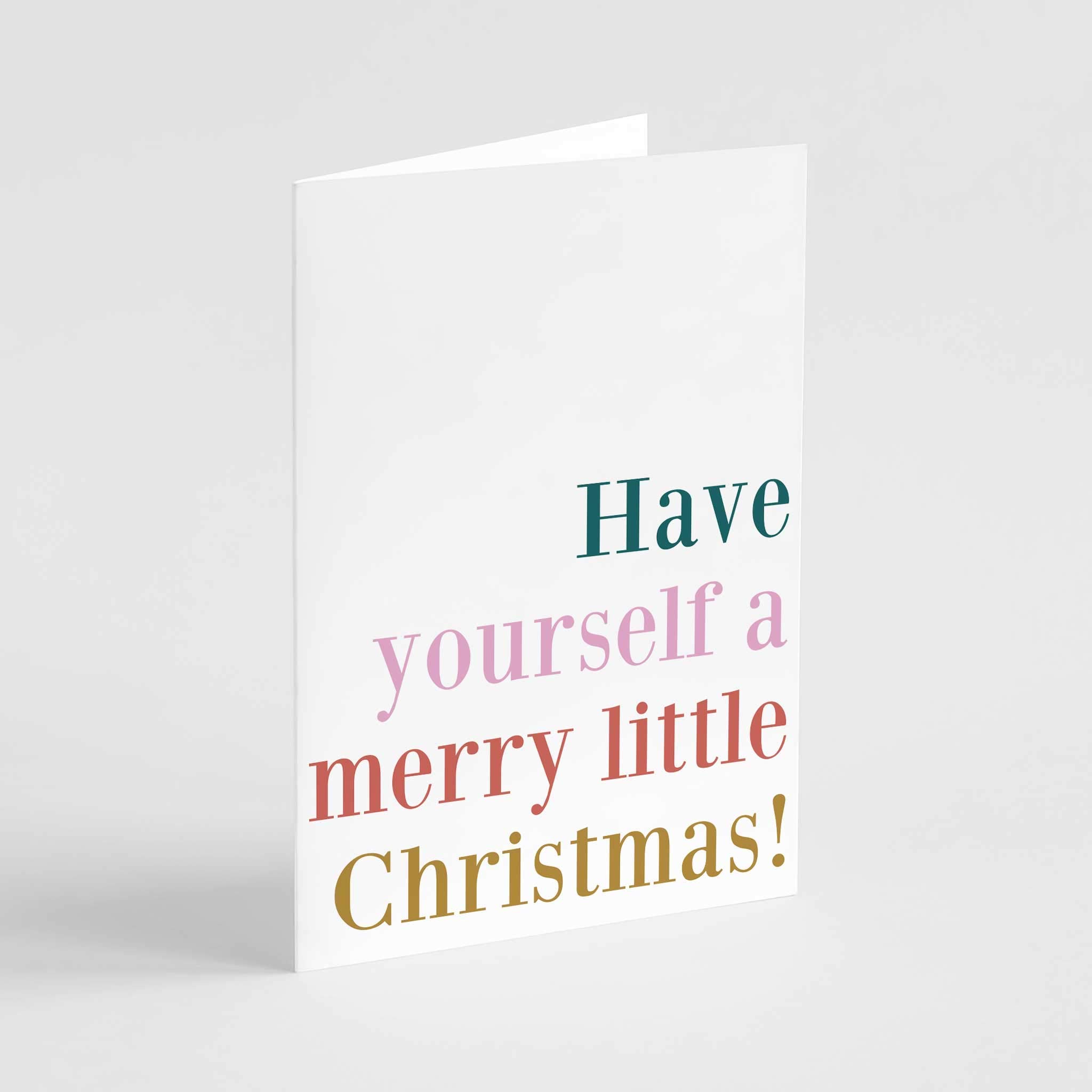 24 Premium Modern Christmas Cards with White Envelopes | Merry Little Christmas Design | Personalized Holiday Stationery Printed in USA | Perfect for Family Greetings, Office Gifts & Festive Correspondence