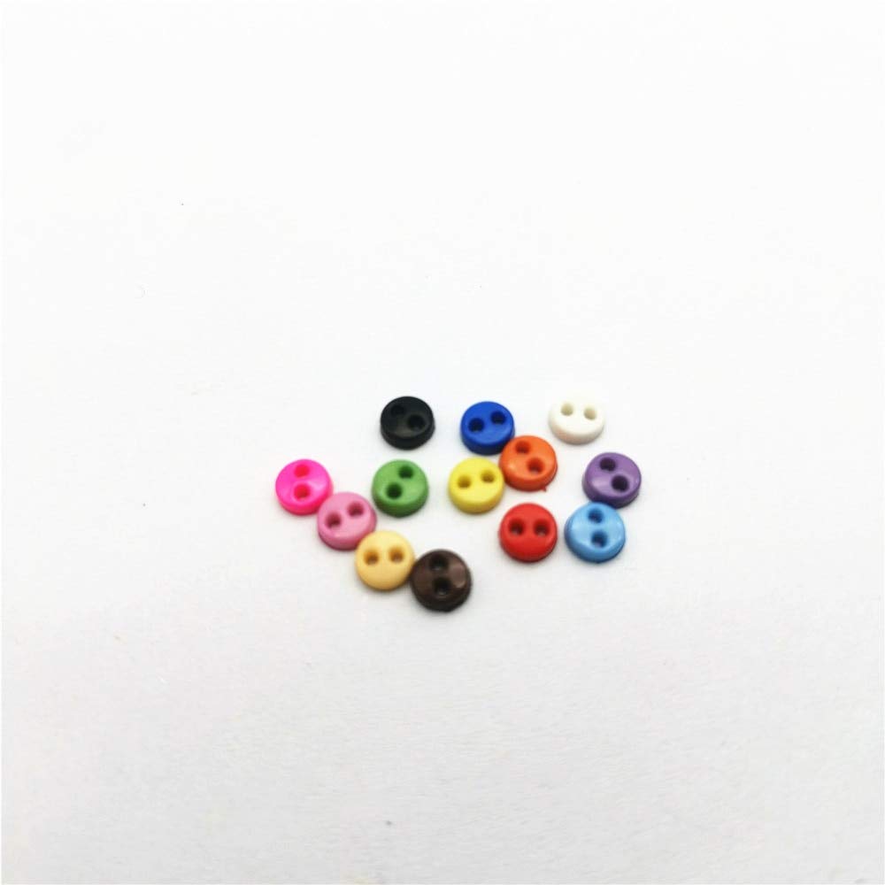 Xucus 1000pcs 4mm Mini Round Plastic Buttons for Sewing, Doll Clothes, Scrapbooking, Card Making - Royal Blue - Perfect for DIY Crafts, Garment Embellishments, and Home Decor Projects
