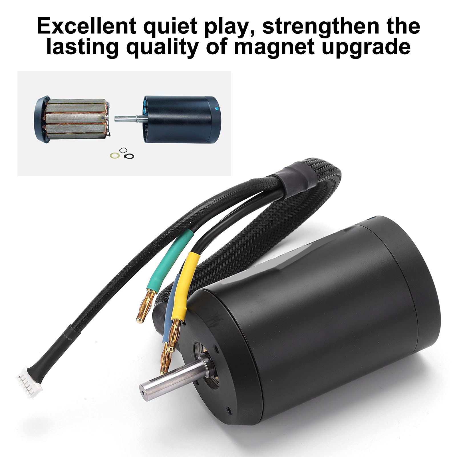 10mm D Shaft 5KW Brushless Motor for Electric Scooter, Ebike & Mountain Bike - High Performance Waterproof Glue Filled Motor for Off-Road Riding, Commuting & Electric Skateboard