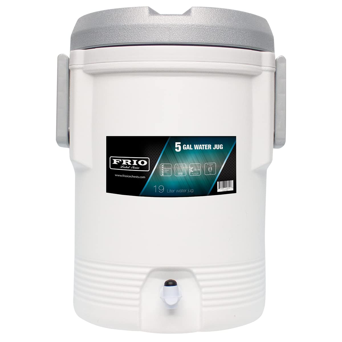 Frio Label Series 5 Gallon Insulated Beverage Cooler - Perfect for Outdoor Picnics, Camping & Backyard Parties