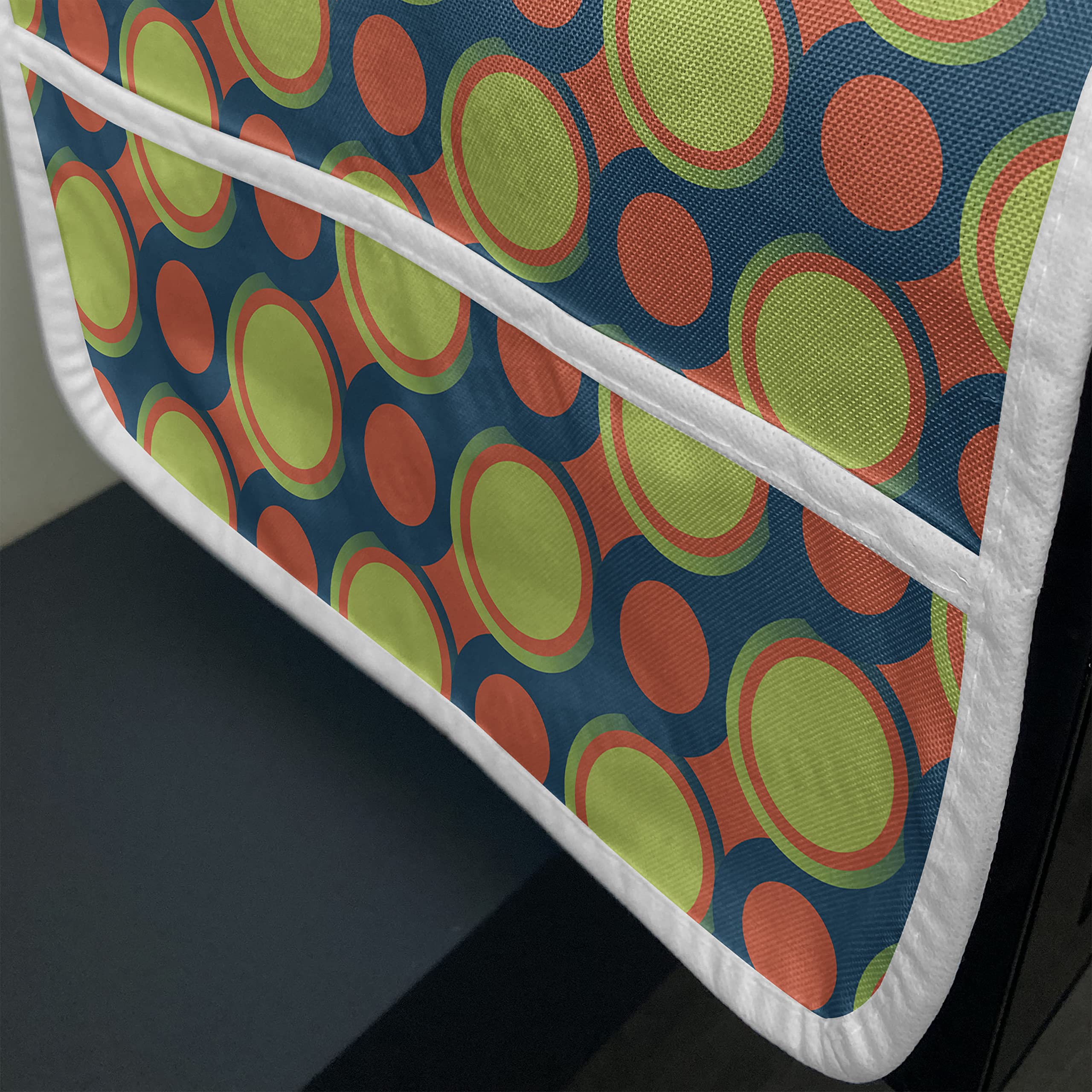 Ambesonne Retro Microwave Oven Cover - Waterproof Kitchen Organizer with Pockets, 36