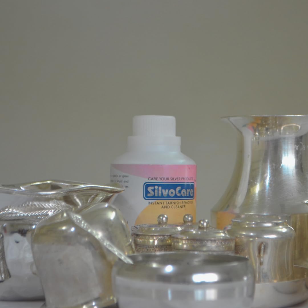 SilvoCare: Premium Silver, Gold & Diamond Jewelry Cleaner & Tarnish Remover (250ml) - Safe Polish for Rings, Necklaces, Earrings | No Metal Loss | Restores Shine | Perfect for Wedding, Anniversary & Special Occasion Jewelry Care