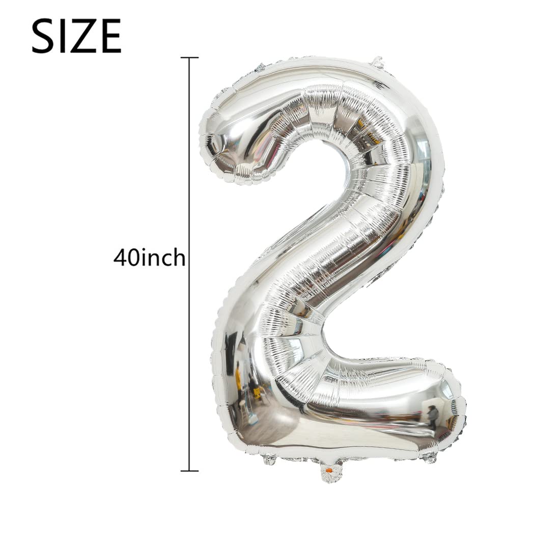 40 Inch Silver Number 42 Jumbo Foil Balloons for 42nd Birthday Party, Wedding Anniversary Decorations, Prom & Photo Props - Perfect for Milestone Celebrations, Gender Reveals & Special Event Decor