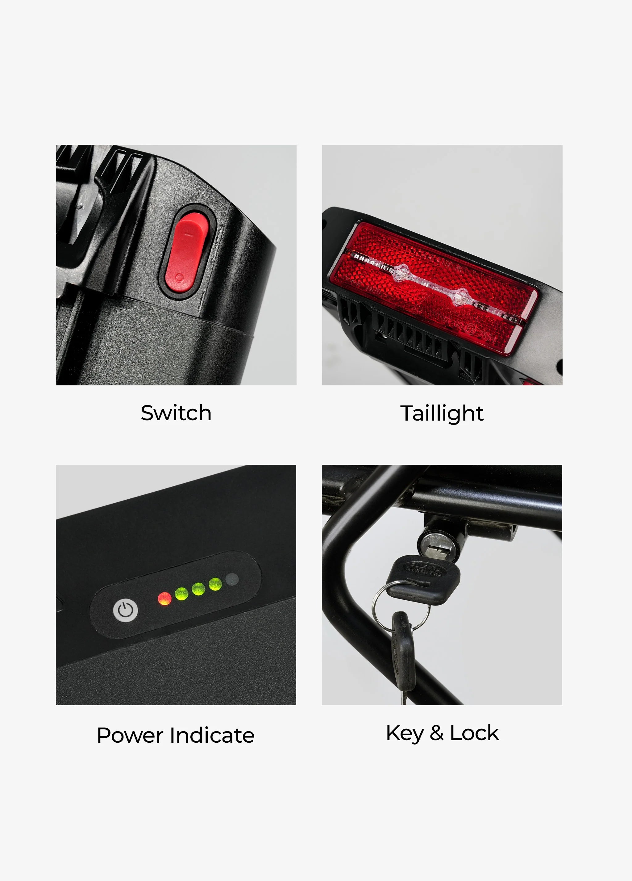 48V 13Ah Rear Rack Battery for Electric Bike - Compatible with EP-2 PRO E-Bike | Waterproof Lithium Battery with USB Port | Perfect for Commuting, Mountain Biking & Long-Distance Rides