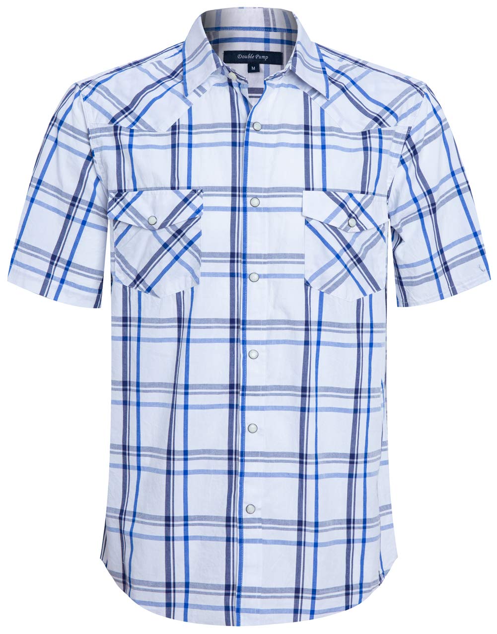 Men's Short Sleeve Western Shirts with Pearl Snap Buttons - Casual Button Up Plaid Shirt Regular Fit for Cowboy, Rodeo & Country Style Outfits - Perfect for Concerts, Parties and Outdoor Adventures