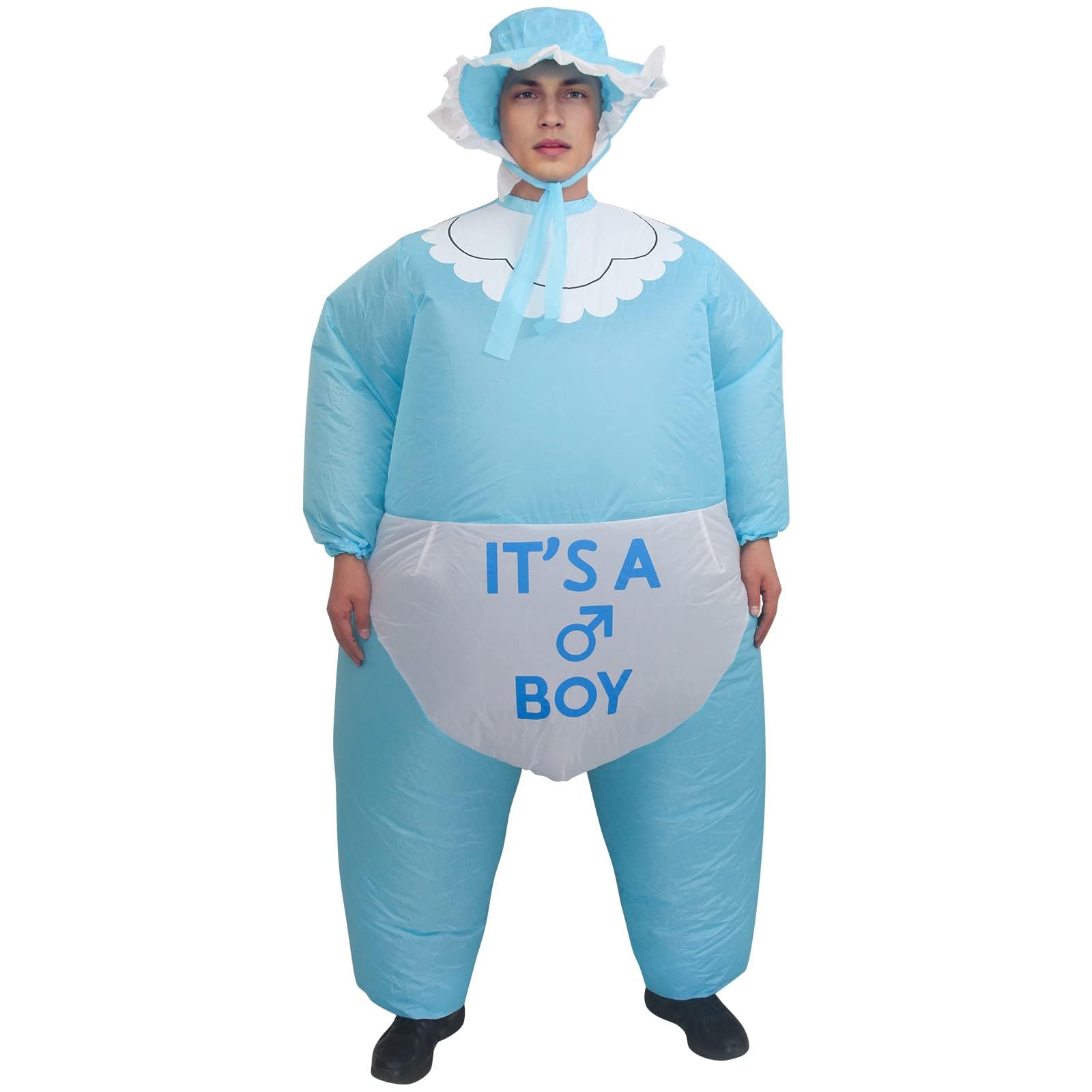 IRETG Inflatable Baby Costume for Adults - Funny Blow Up Halloween Costume, Baby Shower & Gender Reveal Party Outfit - Perfect for Cosplay, Themed Parties & Prank Gifts