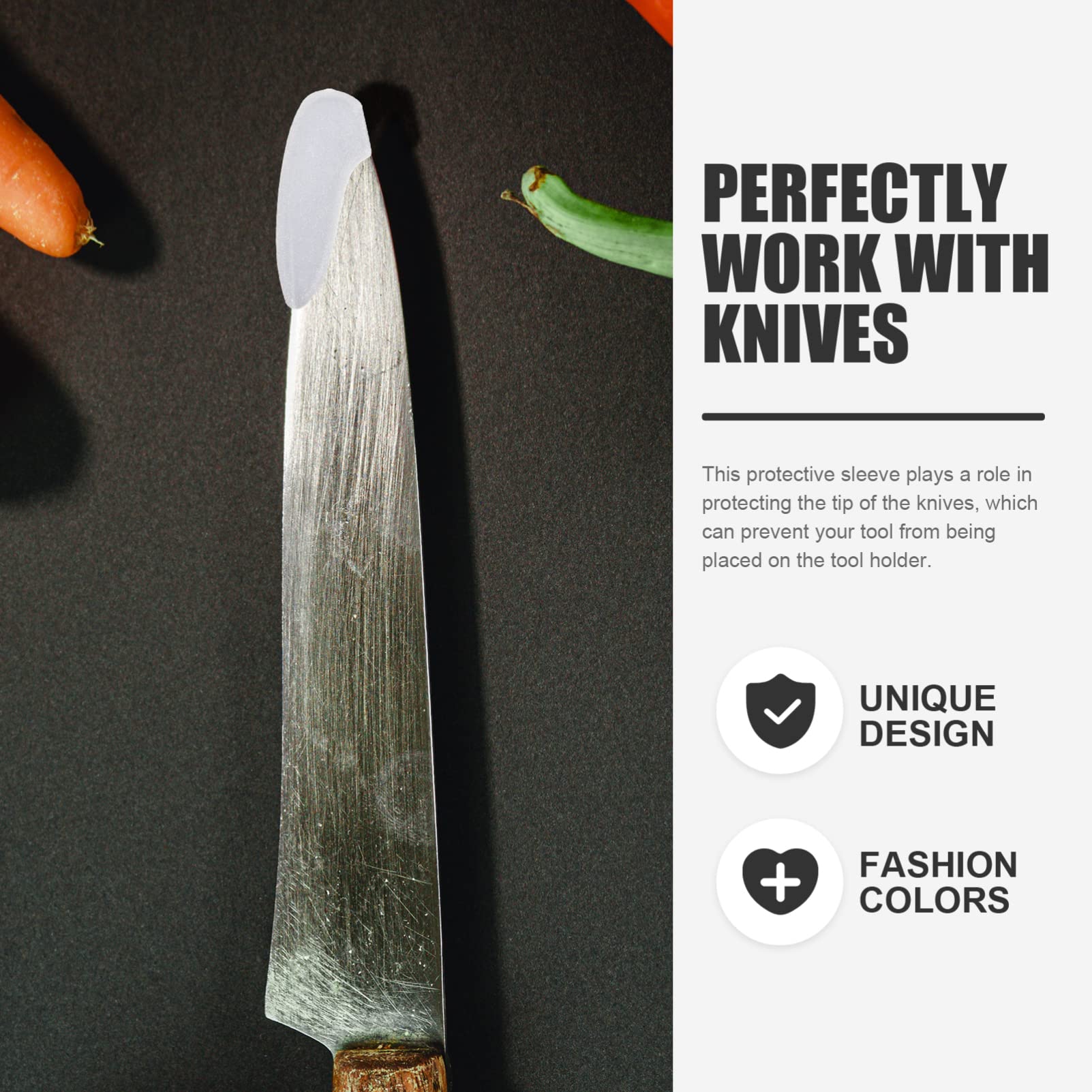 50-Piece CALLARON Knife Blade Protector Set - Finger Safe Knife Covers & Sleeves for Kitchen Knives - Essential Blade Protectors for Safe Storage & Organization (Great for Home Chefs & Professional Kitchens)