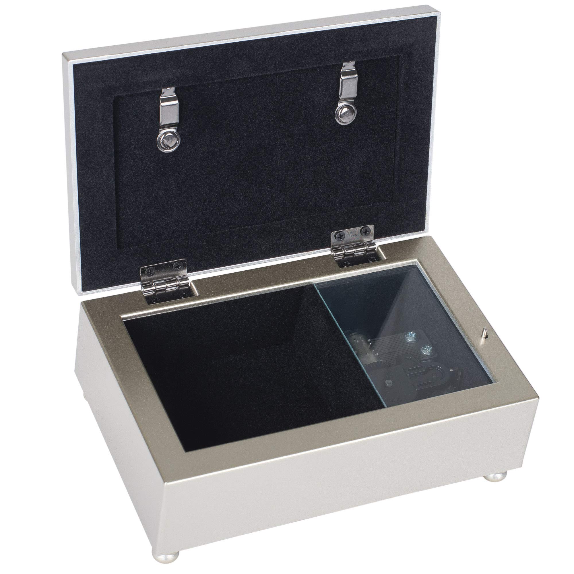 Elegant Silver Petite Music Jewelry Box for Granddaughter - Plays 'You Light Up My Life' Song | Perfect Gift for Birthdays, Anniversaries & Special Occasions