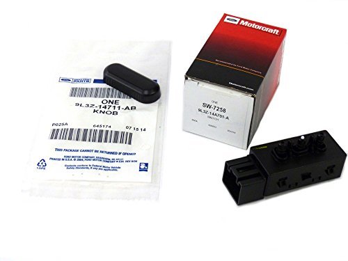 Ford OEM Front Power Seat Track Adjuster Control Switch & Black Knob Button Set - Compatible with F150, F250, F350 - Easy Installation for Driver Seat Adjustment