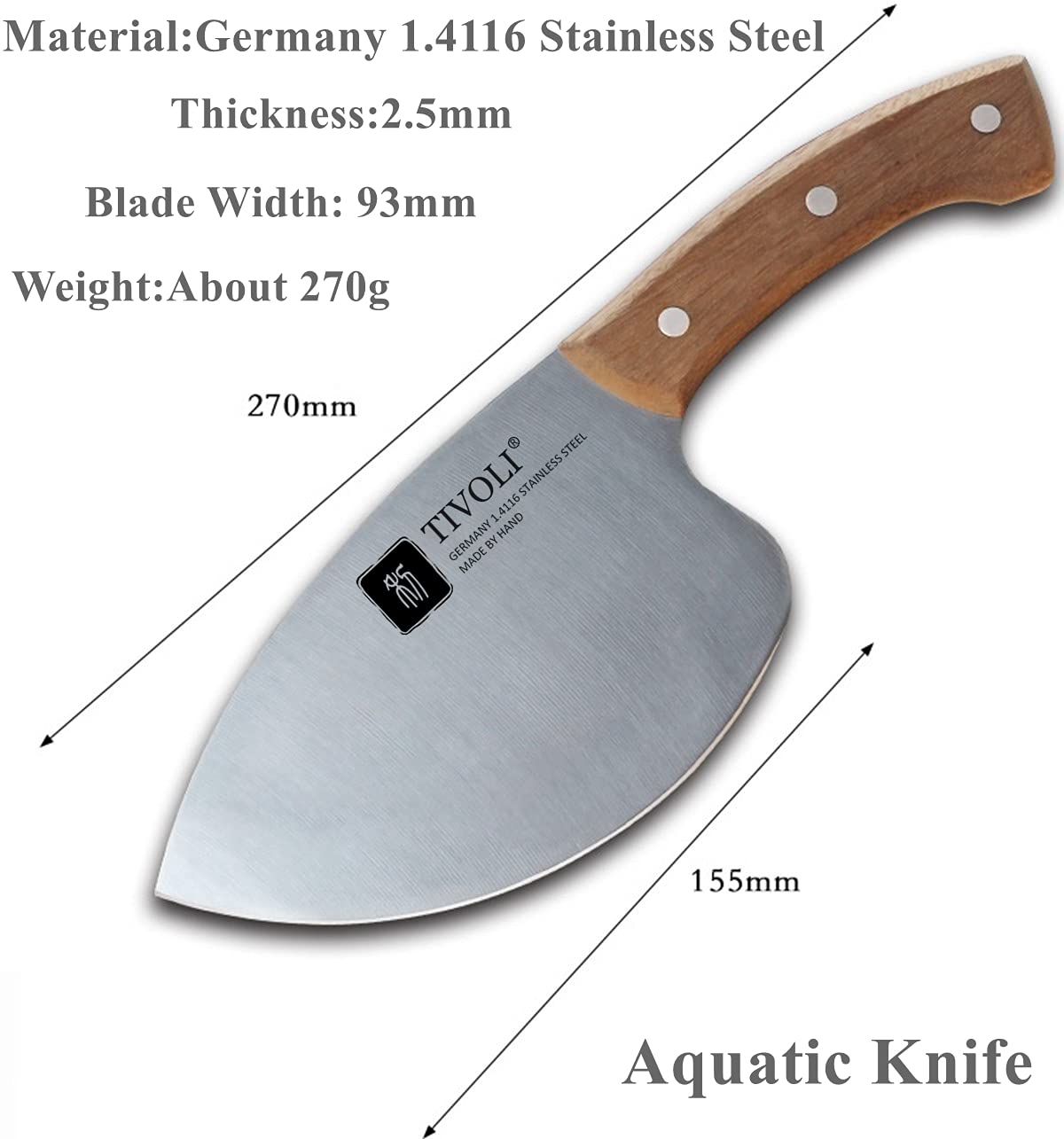Professional Fish Knife Set - Sharp Stainless Steel Seafood & Meat Cleaver for Kitchen, Sushi, Filleting - Perfect for Home Chefs & Commercial Use