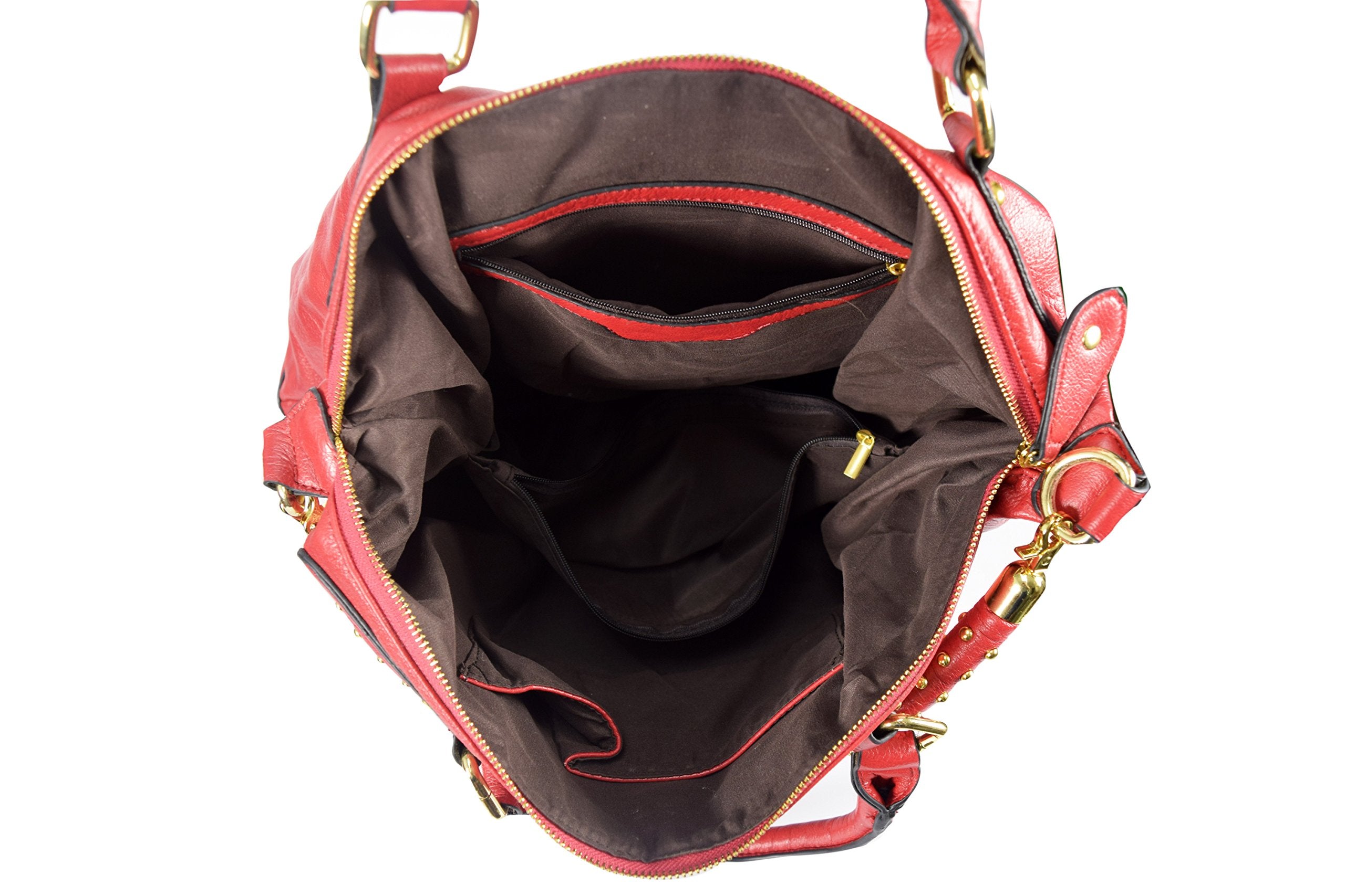 Stylish Women's Handbags with Metal Studded Embellishments & 3-in-1 Multiway Handles - Perfect for Work, Travel, and Everyday Use