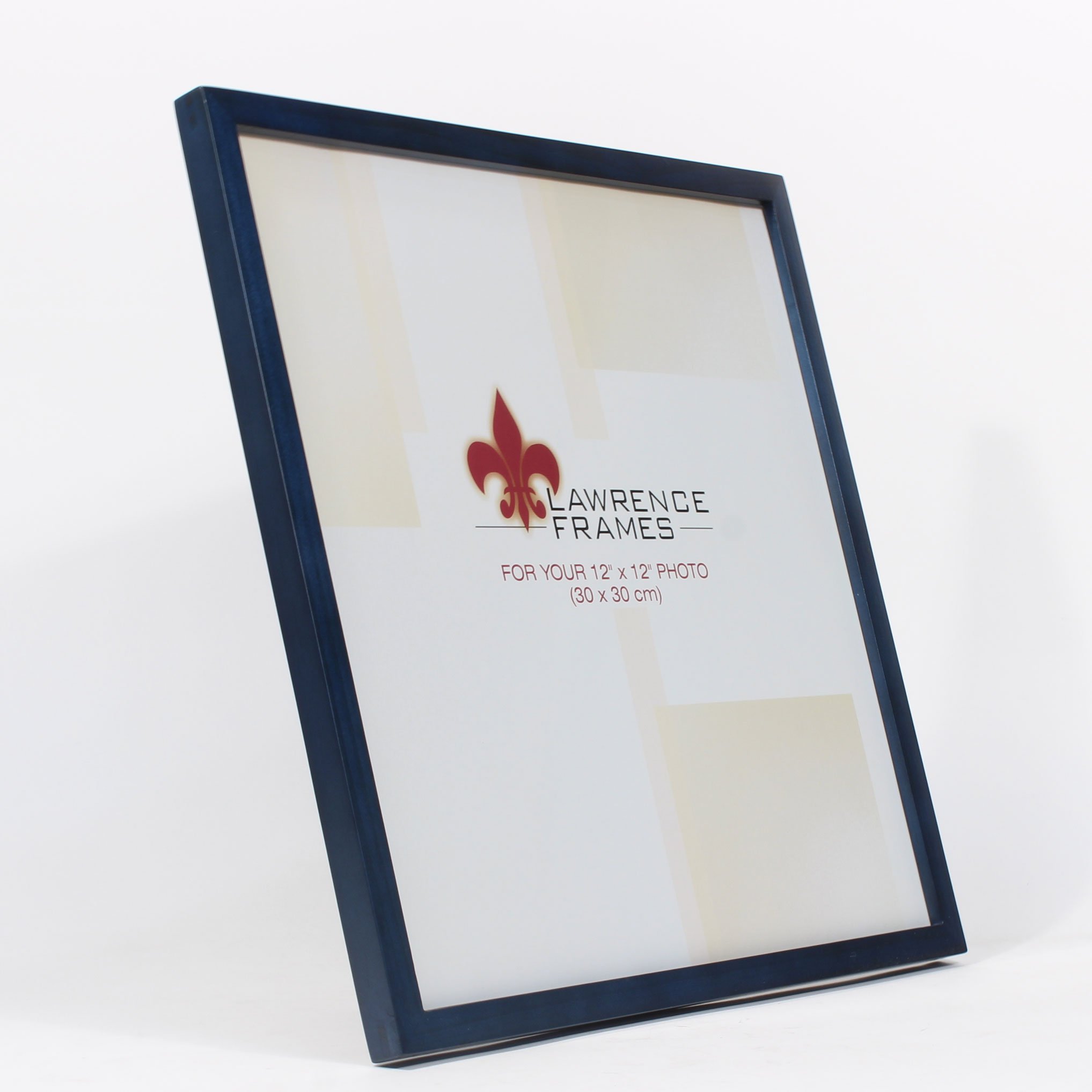 Lawrence Frames 755712 Blue Wood Picture Frame 12x12 Inch - Perfect for Home Decor, Wall Art, and Photo Displays