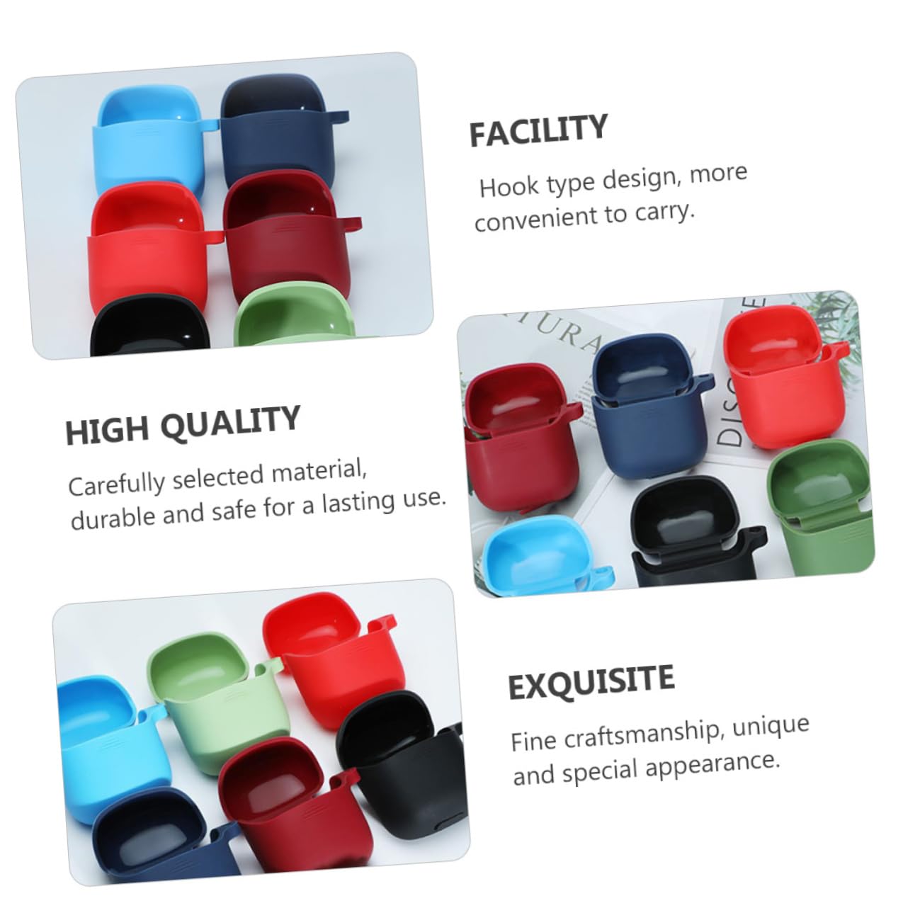 Gadpiparty Silicone Earphone Case - 1pc Novelty Style Headphone Cover with Shockproof Protection (Red) - Perfect for Travel, Gym, and Daily Use