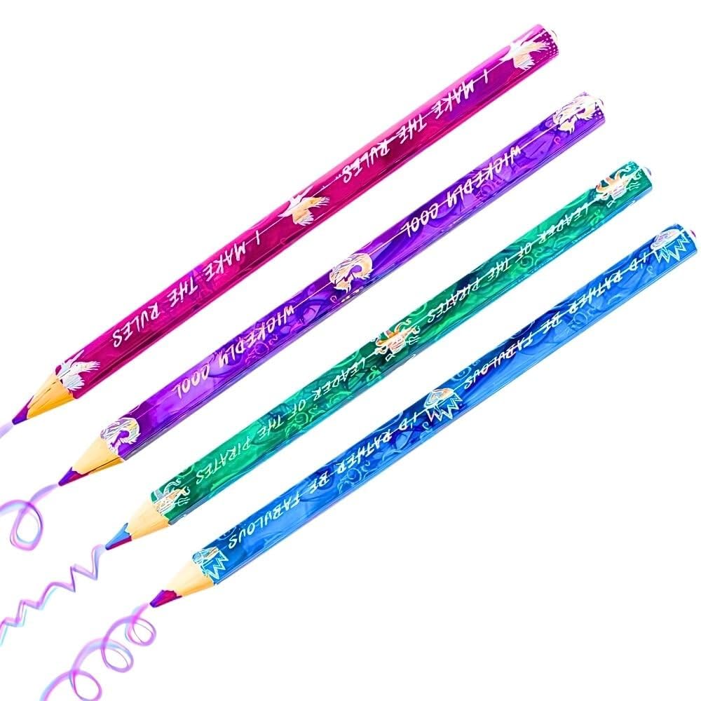 Disney Descendants 3 Vibrant Multicolor Wooden Pencils - 7.375 Inch Pack of 4 - Premium Drawing & Writing Pencils for Kids, Fans & Artists - Perfect for School, Art Projects & Gift Giving