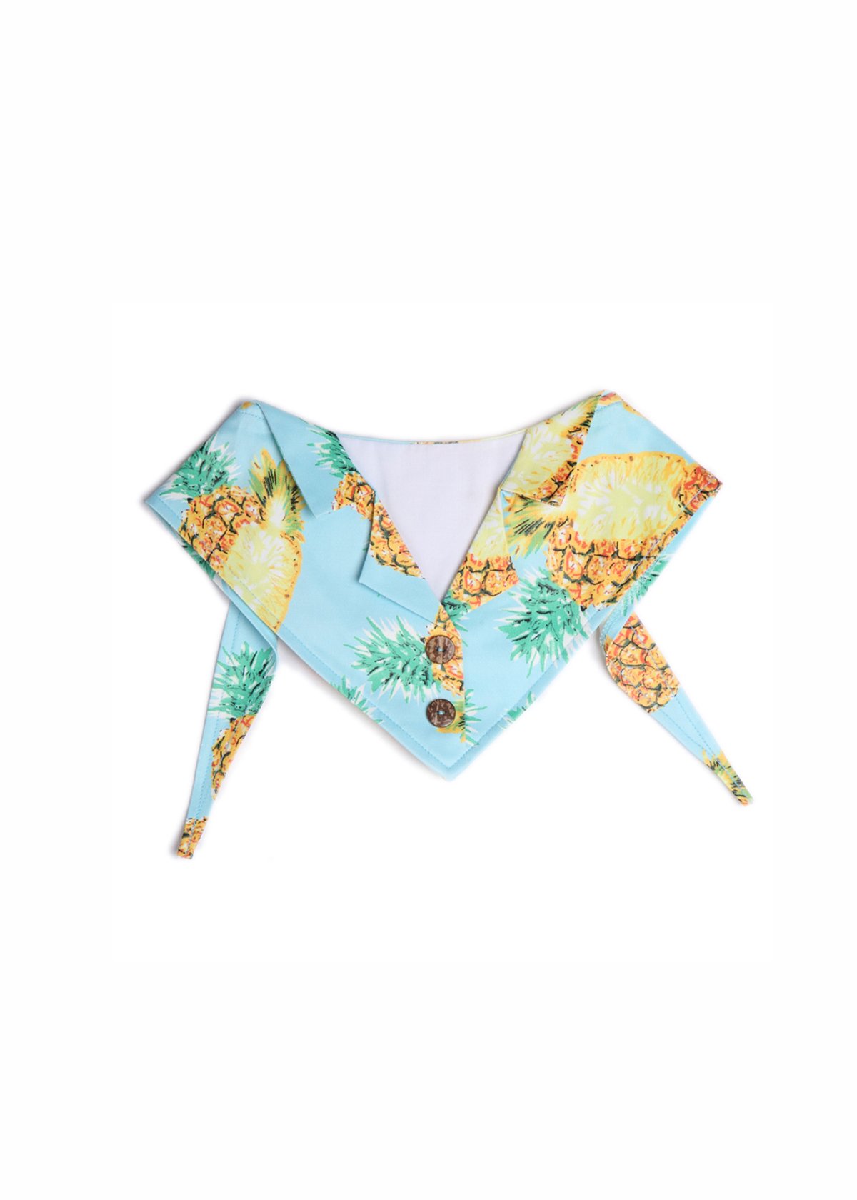 Blue Pineapple Hawaiian Dog Bandana - Formal Pet Accessory for Medium to Large Dogs - Perfect for Vacation, Beach Outings & Special Occasions