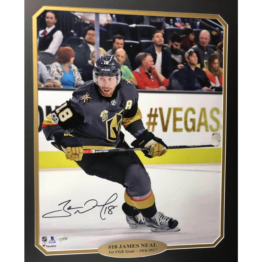 James Neal Signed 16x20 First VGK Goal Photo - Framed with COA - Vegas Golden Knights Autographed Memorabilia - Perfect for Sports Fans, Man Cave Decor, and Hockey Collectors