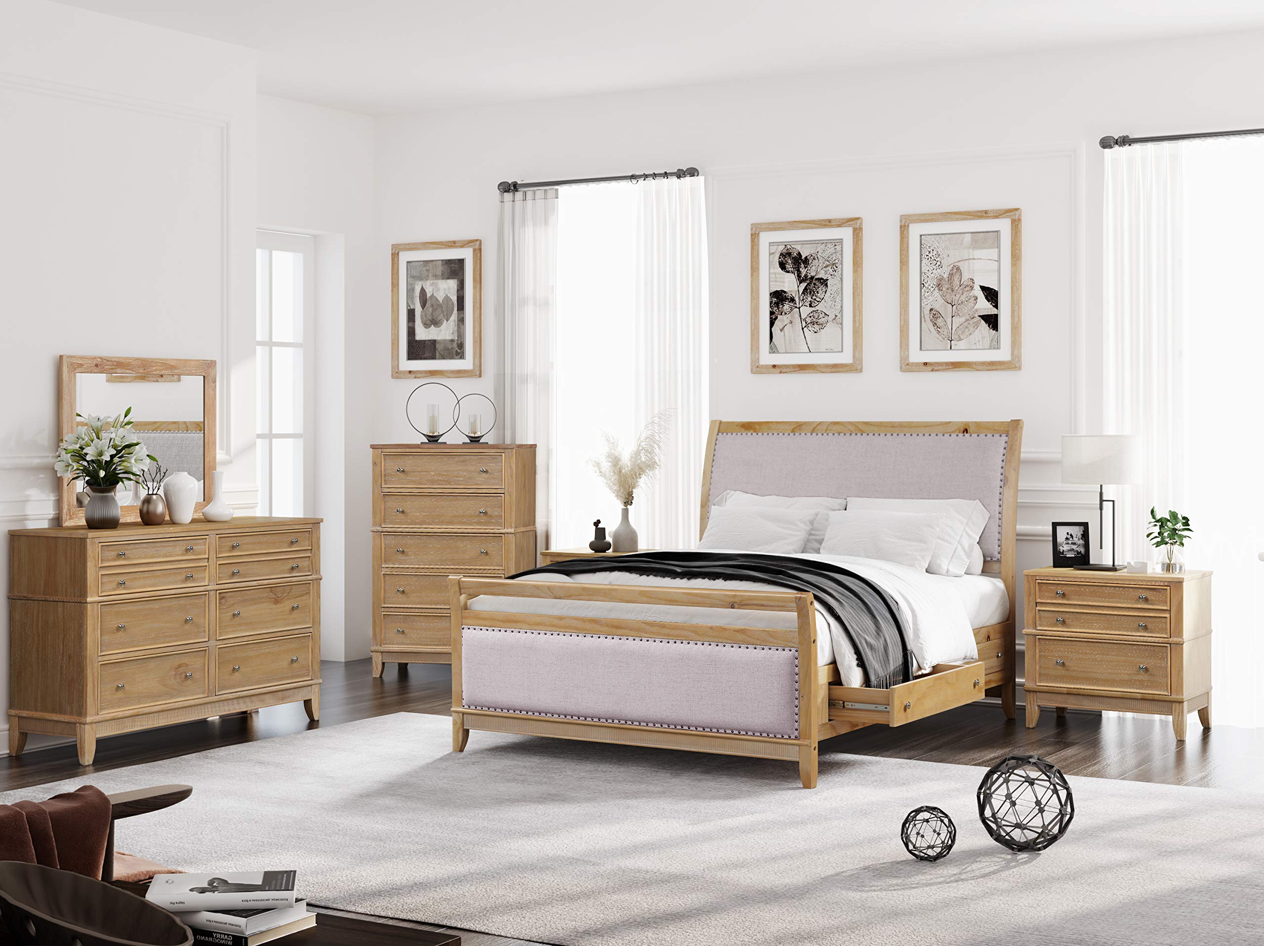 Familymill 6-Piece Queen Bedroom Set with Storage for Home Decor