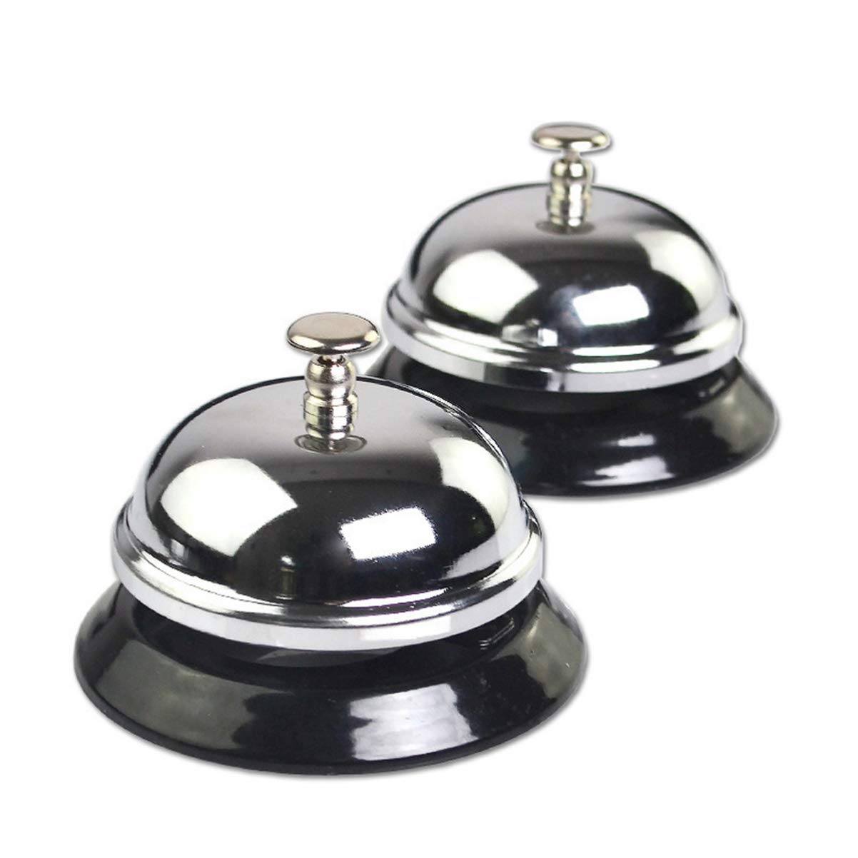 Pet Training Bell Set - 2 Pack Classic Handheld Service Call Bells for Dog & Cat Training, Office Reception, Wedding Events - Vintage Desk Bell for Home & Business Use