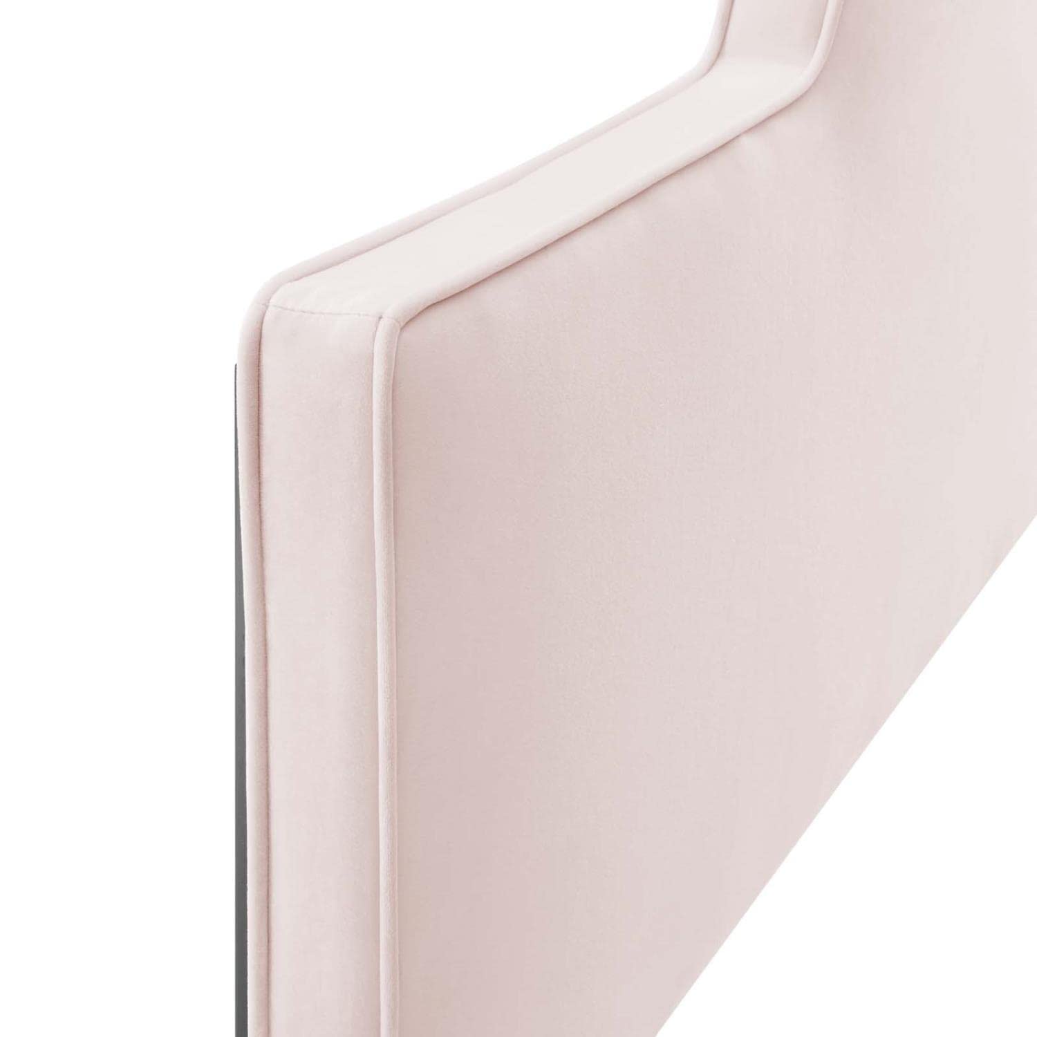 Modway Dawn Performance Velvet Headboard - Full/Queen Size Pink Upholstered Bed Headboard for Bedroom Decor & Luxury Bedroom Upgrade