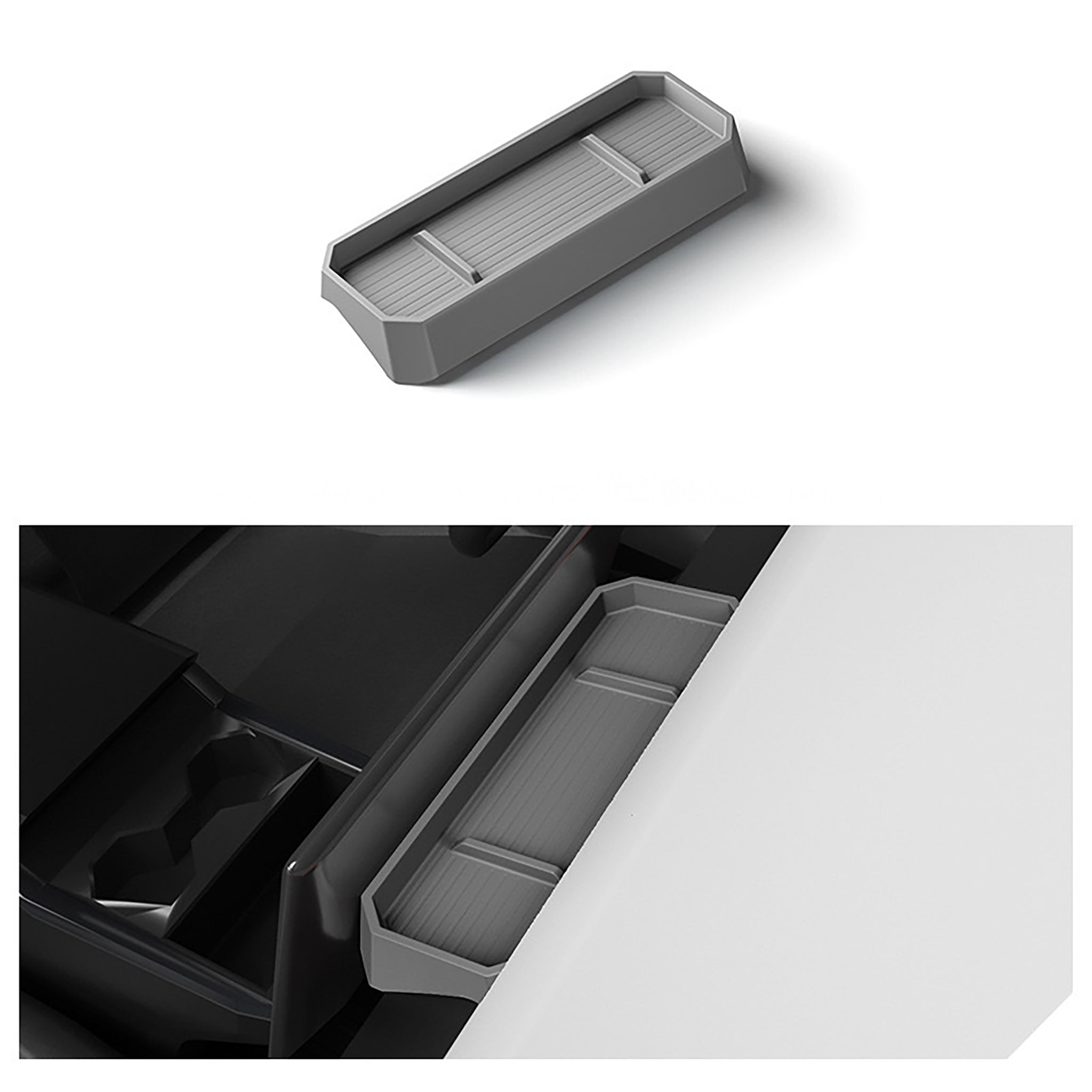 Custom Tesla Cybertruck Center Console Organizer with Hidden Storage Tray - Perfect for Car Accessories Organization & Road Trips