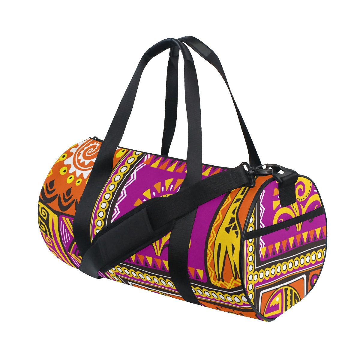 African Tribal Print Travel Duffel Bag - Gym Sports Shoulder Bag for Men & Women | Perfect for Workout, Travel, and Outdoor Adventures