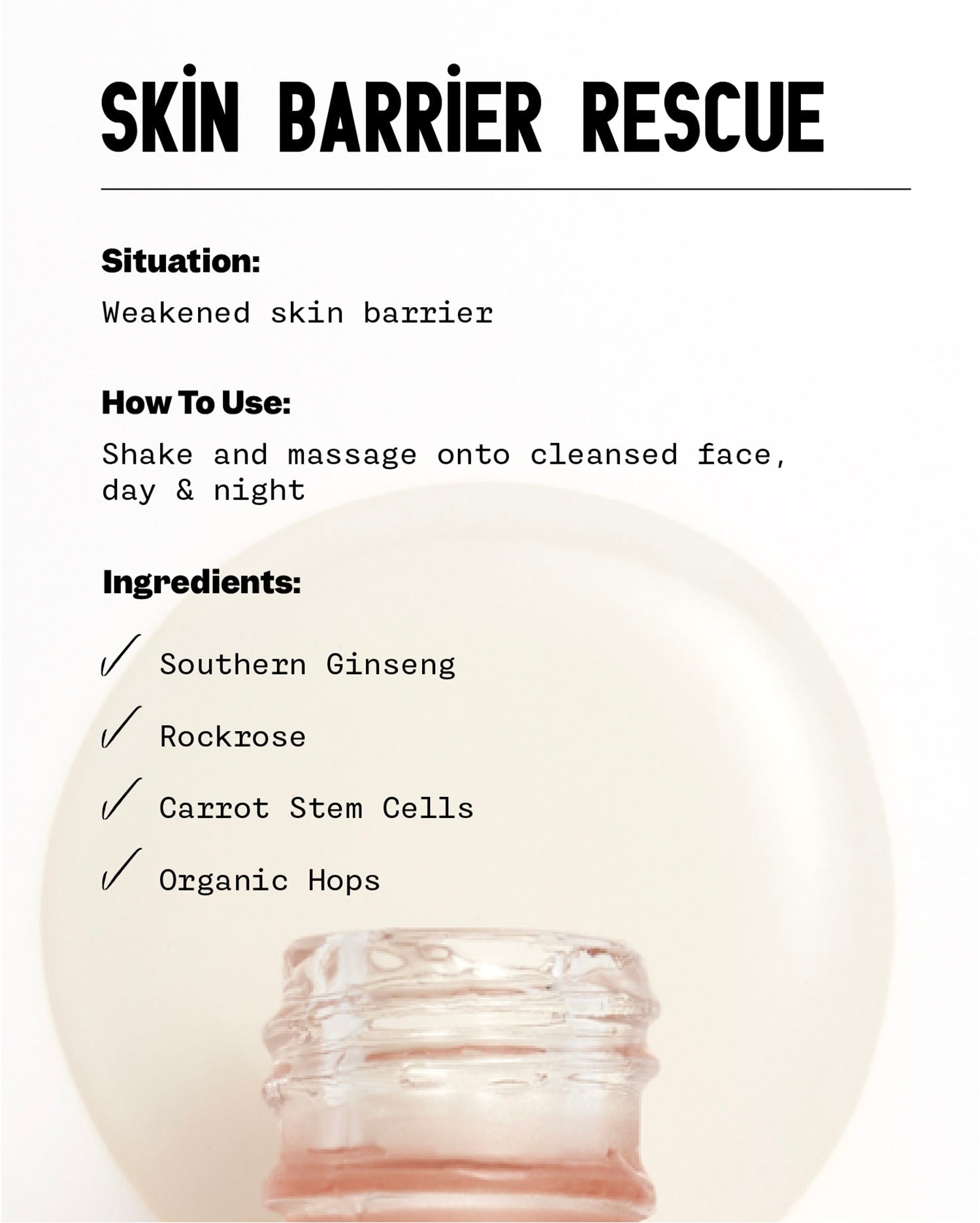 Superlatif Skin Barrier Rescue Serum - Hydrating & Repairing Face Serum for Dry, Sensitive Skin - Perfect for Nighttime Skincare Routine & Post-Treatment Recovery
