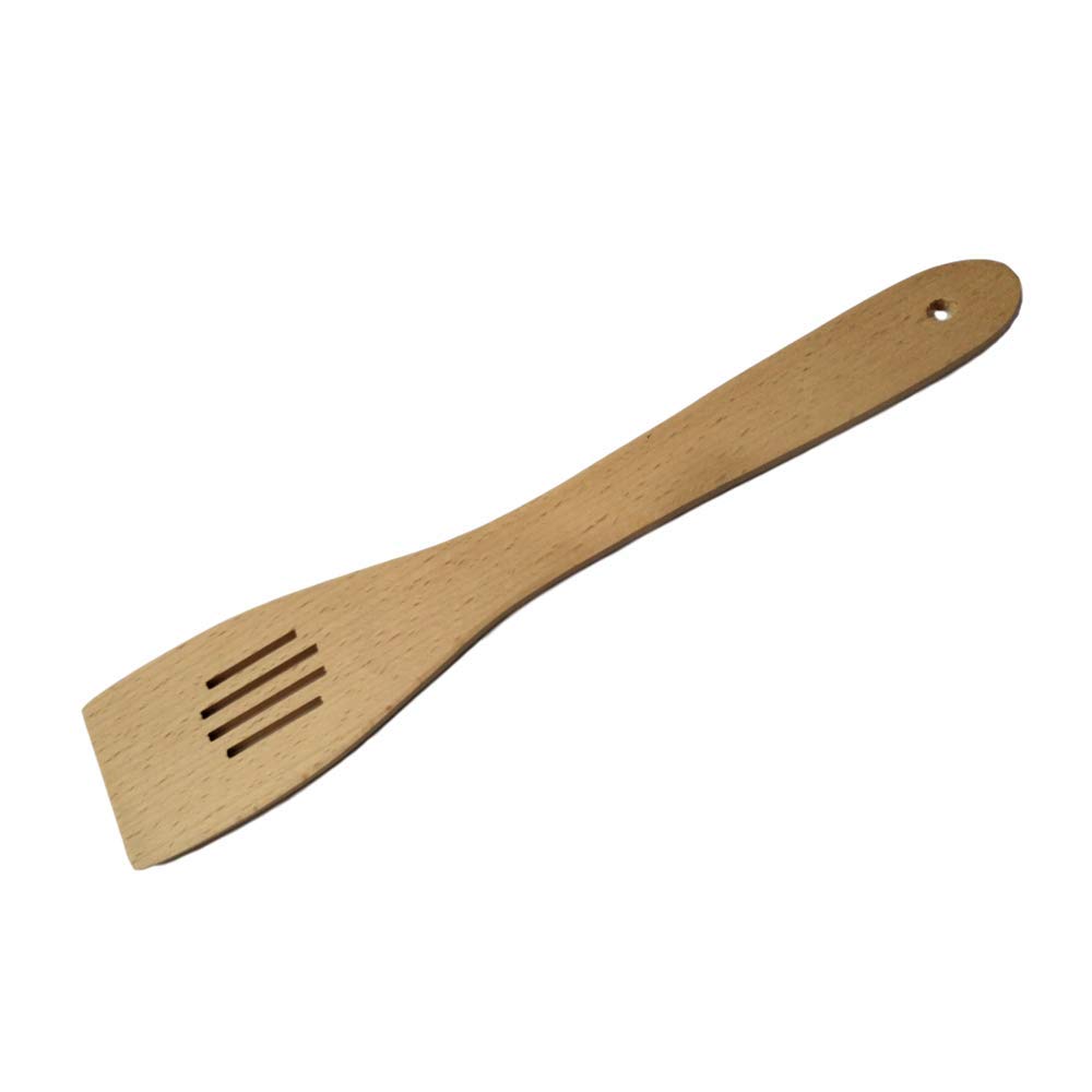 Premium 4-Piece Beech Wood Kitchen Utensil Set - Natural Wooden Spoons & Spatulas for Mixing, Stirring, Scooping & Tasting - Non-Toxic, Durable Long Handles - Perfect for Baking, Cooking & Serving - Eco-Friendly Kitchen Essentials