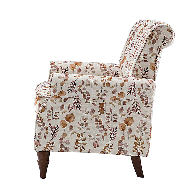 Artemisa Modern Floral Pattern Upholstered Armchair - Comfortable Living Room Accent Chair for Home Office & Lounge Decor