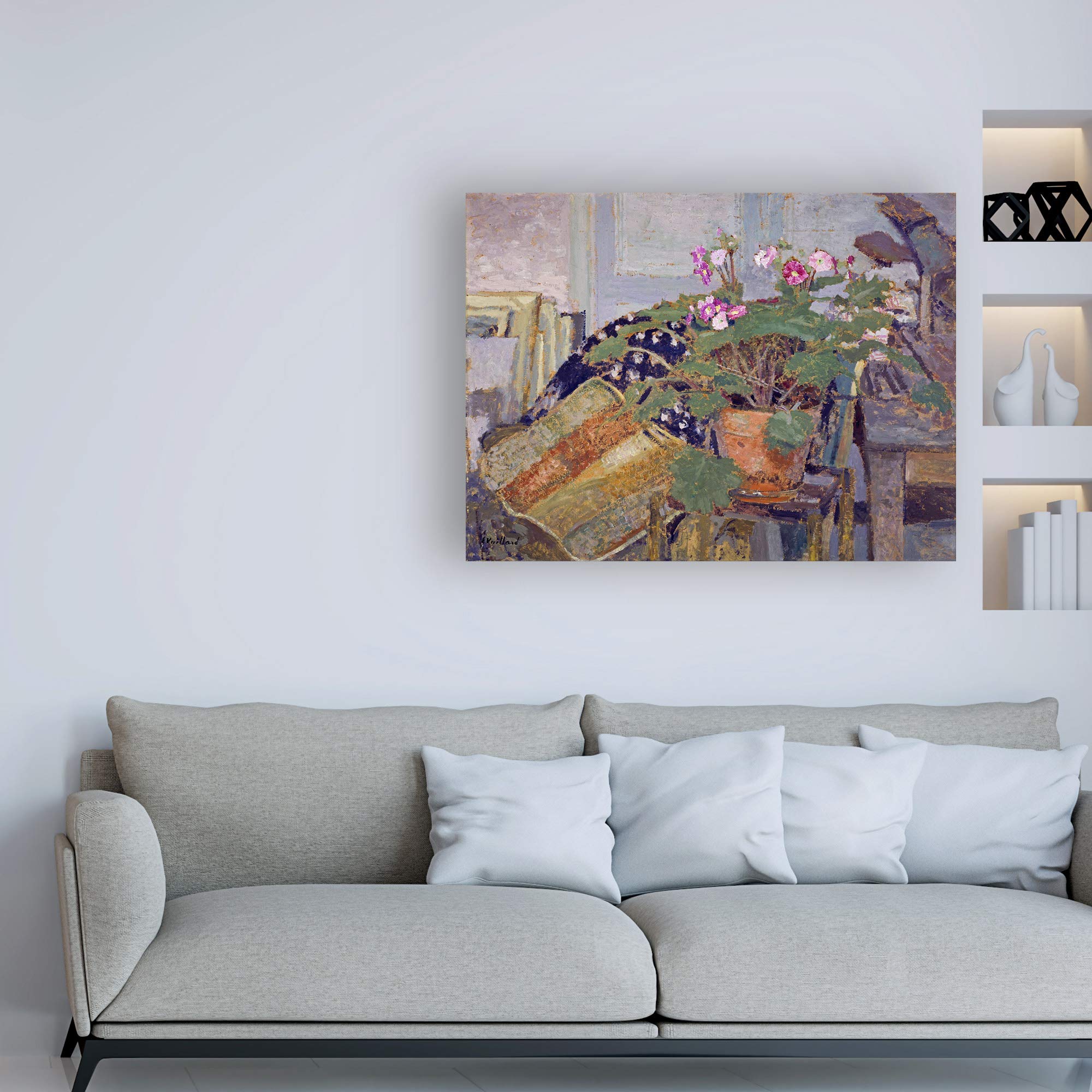 Trademark Fine Art Edouard Vuillard 24x32 Floral Still Life Oil Painting Reproduction - Perfect for Home Decor, Office Wall Art & Gift Giving