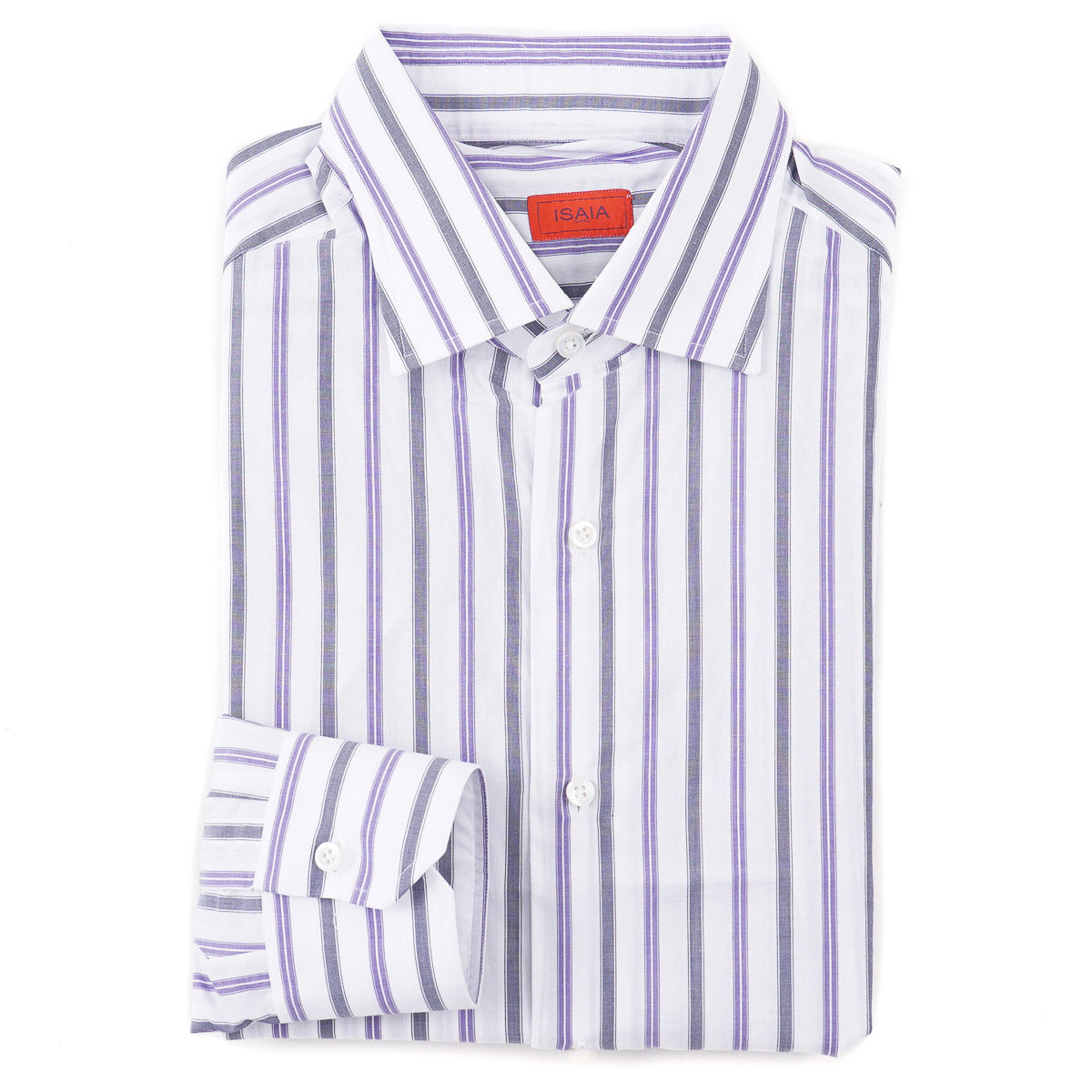 Isaia Tailored Fit 'Mix' Cotton Shirt for Men - Premium Slim Fit Button Down Dress Shirt for Business & Casual Wear