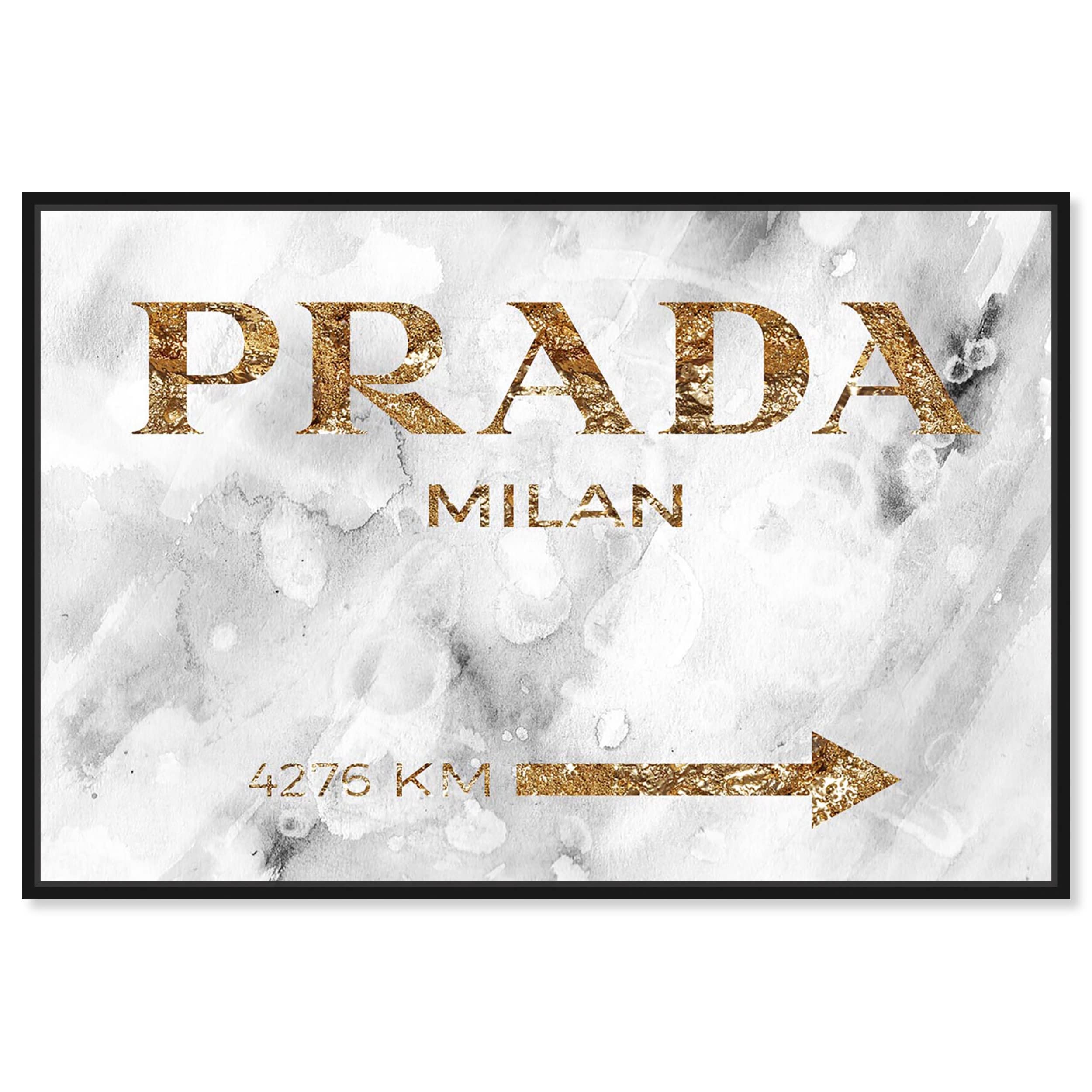 Oliver Gal Artist Co. Contemporary 20x30 Inch Milan Gold Framed Canvas Wall Art - Elegant Home Decor for Living Room, Bedroom & Office