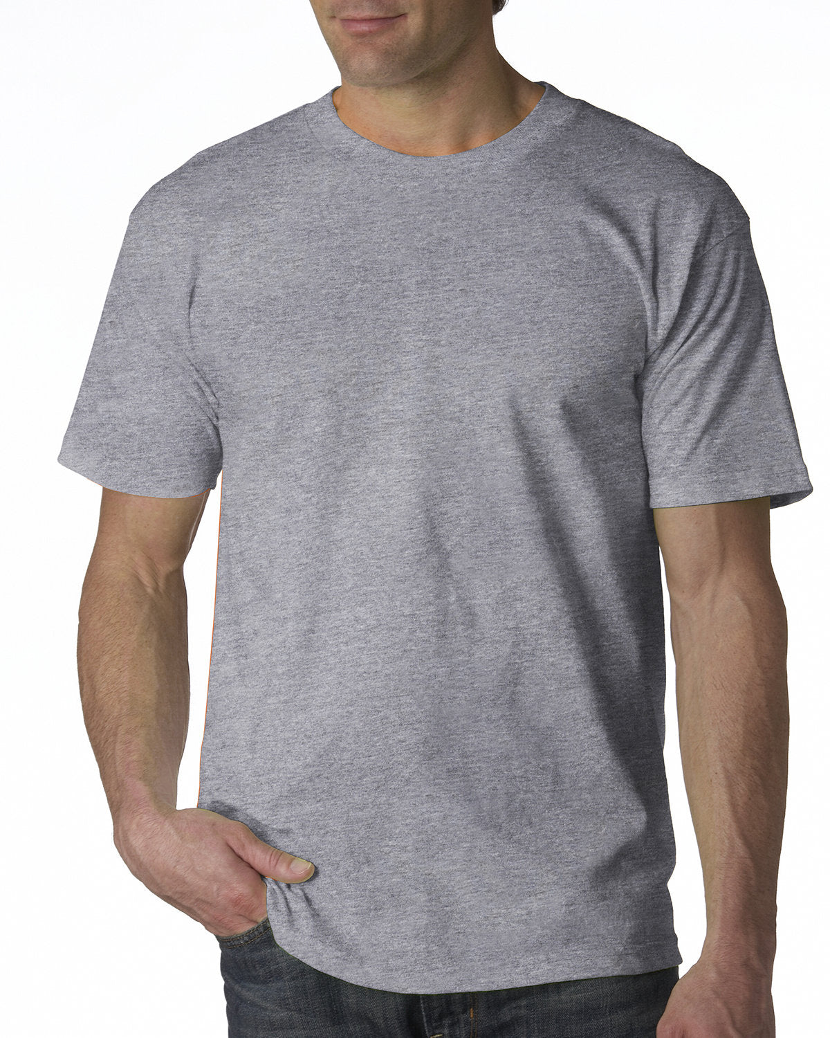 Bayside BA5100 Men's 100% Cotton T-Shirt - 6.1 oz. Comfortable Crew Neck Tee for Casual Wear, Gym & Everyday Use