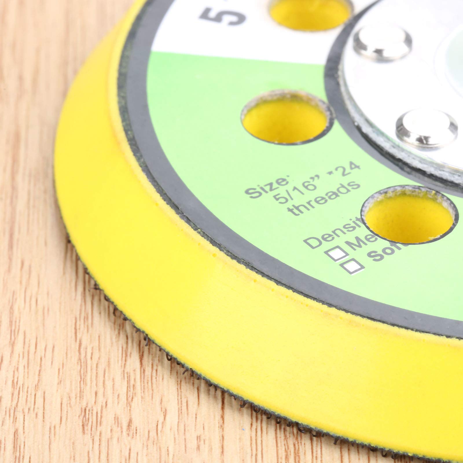 5 Inch 8 Hole Sanding Disc Backing Plate - Compatible with Hook & Loop Sandpaper Pads - Fits Angle Grinder & Air Sander Power Tools - Perfect for Woodworking, Metal Grinding & DIY Projects