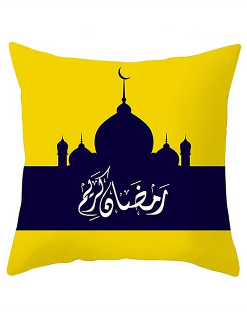 Premium Arabic Yellow Pillow Case - Soft & Breathable Cotton Cover for Home, Bedroom, and Sofa Decor