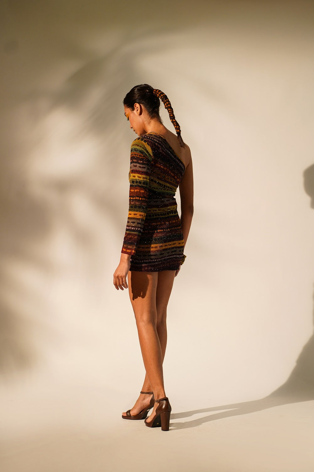 Multicolor Striped One Shoulder Short Dress for Women - Perfect for Summer Parties, Beach Vacations & Night Out