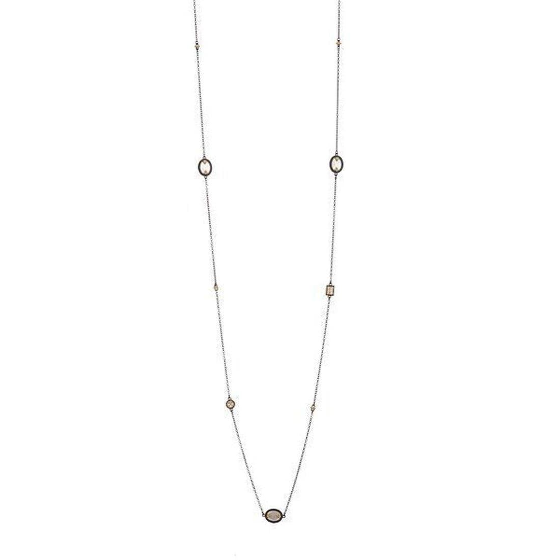 Freida Rothman Imperial Mother of Pearl Station Necklace - Elegant Pearl Jewelry for Women, Luxury Layering Necklace for Everyday Wear, Perfect Gift for Mother's Day, Anniversary & Special Occasions