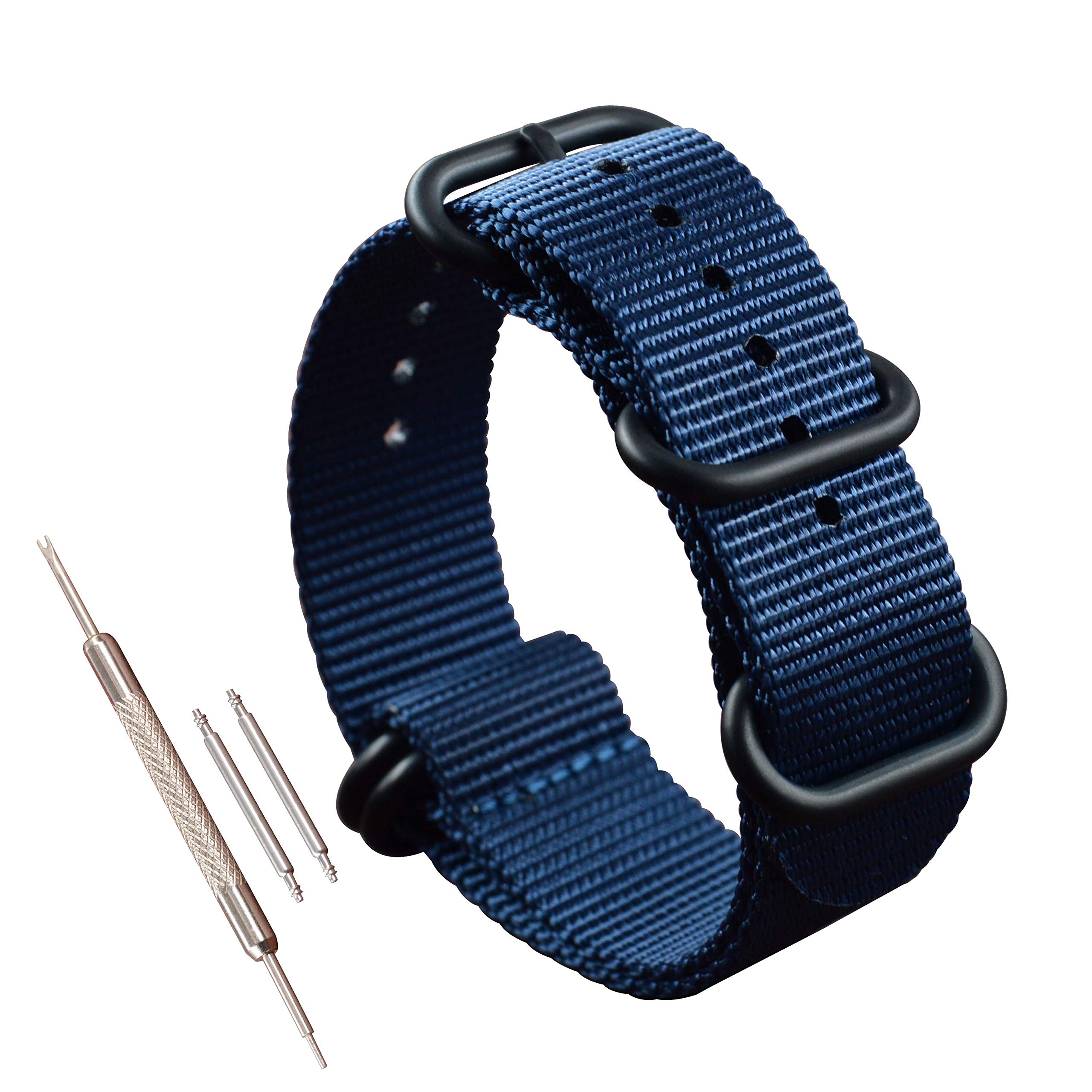 Premium Nylon Watch Band Replacement - 18mm to 28mm Adjustable Strap for Apple Watch, Samsung, Fitbit & More | Durable, Comfortable & Stylish for Sports, Outdoor Activities & Everyday Wear