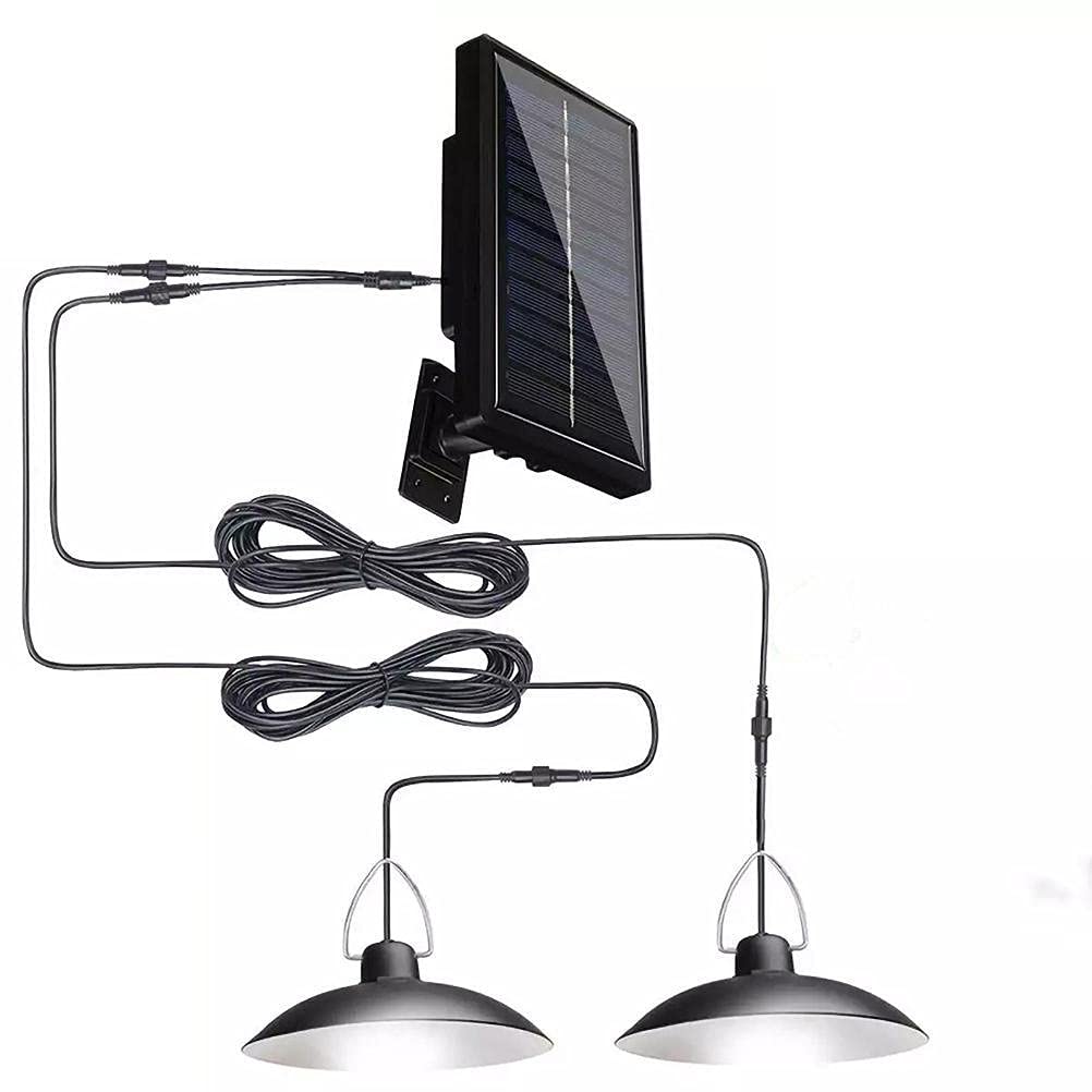Super Bright Solar Pendant Lights with Remote Control - Adjustable 3-Level LED Lighting for Indoor/Outdoor Use - IP65 Waterproof Solar Chandelier - Perfect for Hallways, Patios, Gardens & Decorative Lighting