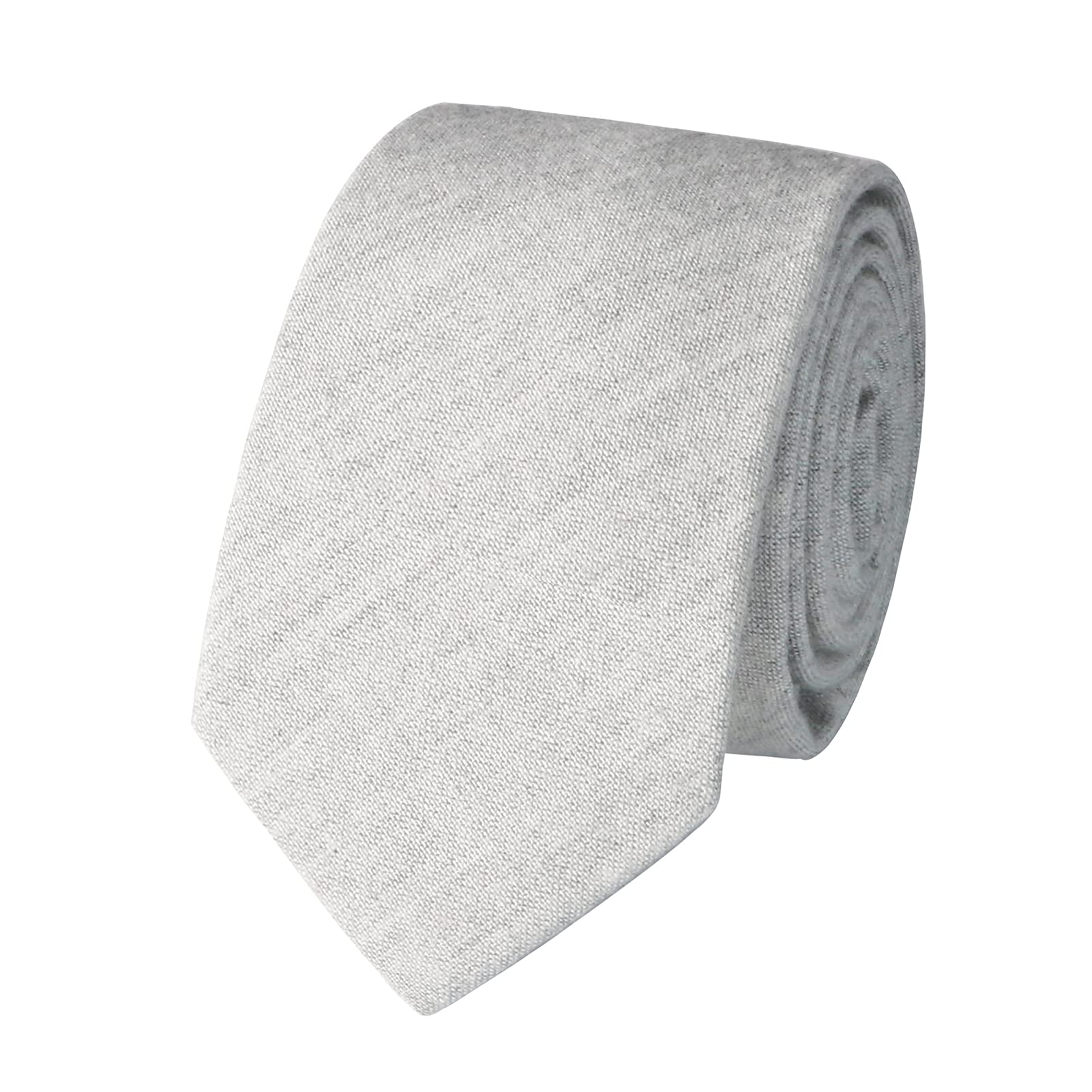 HOULIFE Men's Skinny Ties - Solid Color & Cotton Stripe Slim Neckties for Wedding, Business, Party | Formal & Casual Office Wear | Perfect Gift for Groomsmen, Professionals