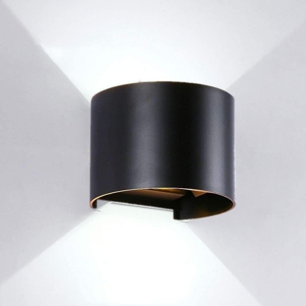 QHYXT IP65 Waterproof LED Wall Light - 10W Adjustable Angle Outdoor/Indoor Wall Lamp with Die Cast Aluminum & PC Shade (6000K Cool White) - Perfect for Patio, Entrance, Living Room, Bedroom & Corridor Lighting