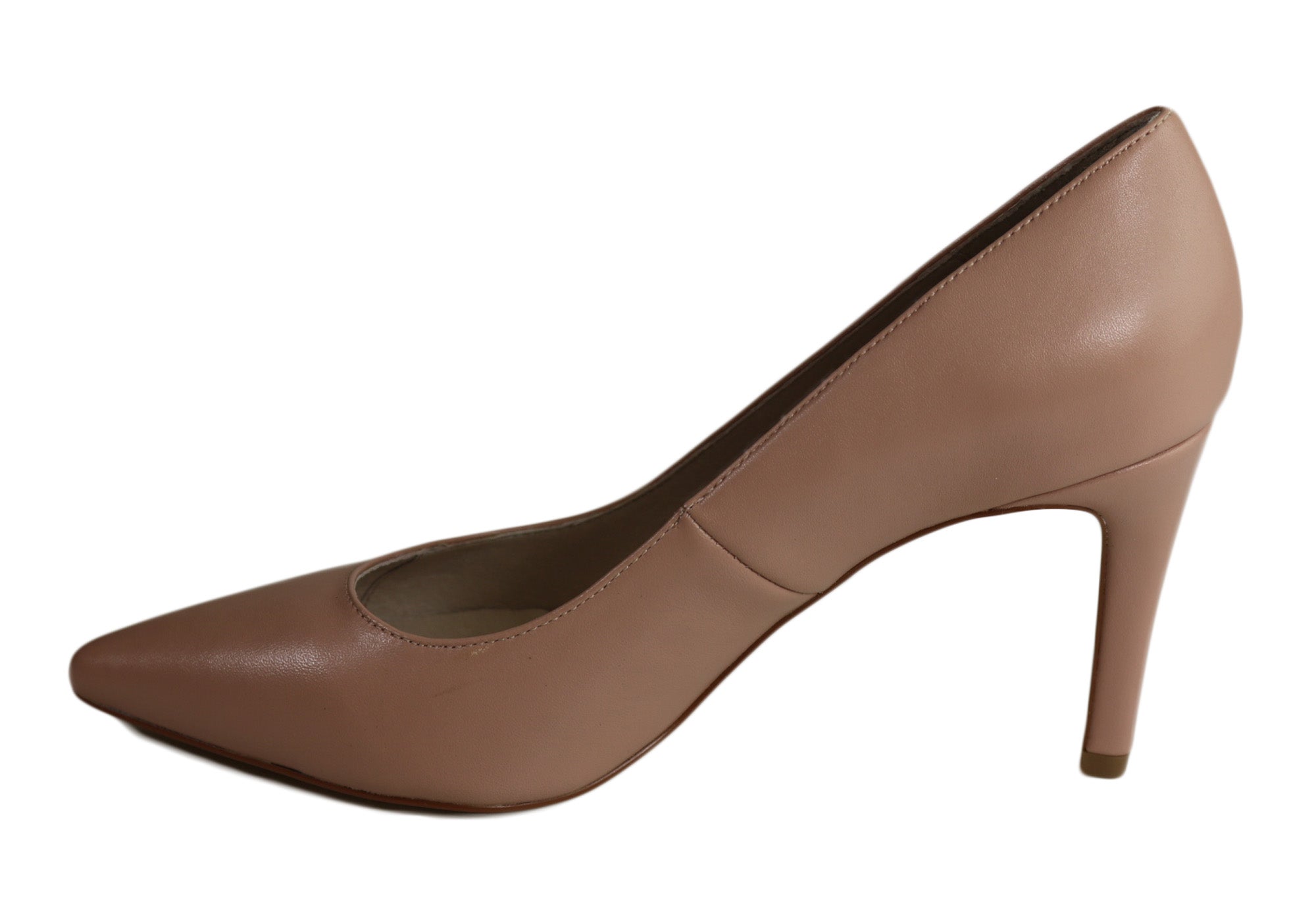 RMK Abra Women's Mid Heel Leather Pointed Toe Pumps - Elegant Office & Party Dress Shoes for Professional Women