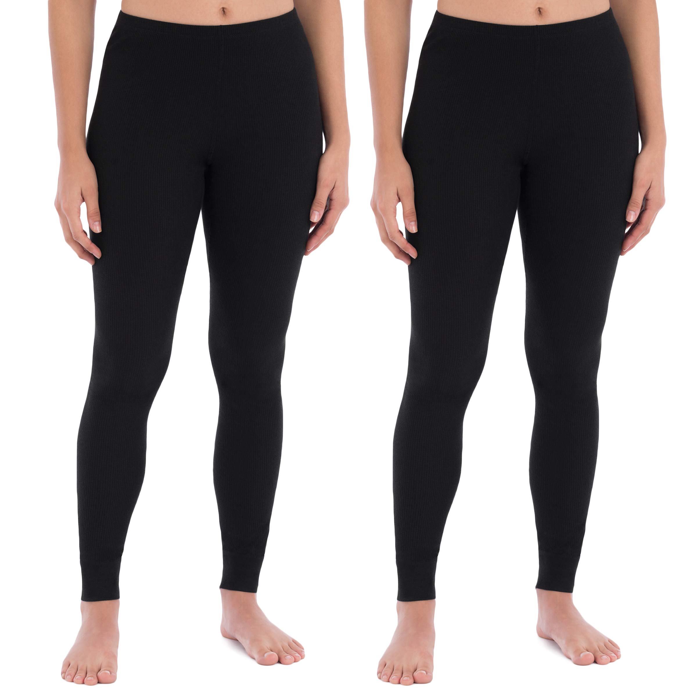 Fruit of the Loom Women's Micro Waffle Thermal Bottom Pants - Soft Fleece-Lined Winter Leggings for Warmth & Comfort - Perfect for Cold Weather, Lounge Wear & Layering