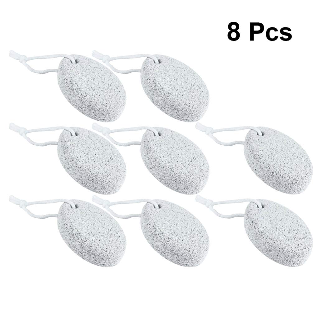 Natural Pumice Stone Pedicure Kit - 8pcs Foot File for Dead Skin Removal - Perfect for Home Spa & Pedicure Care